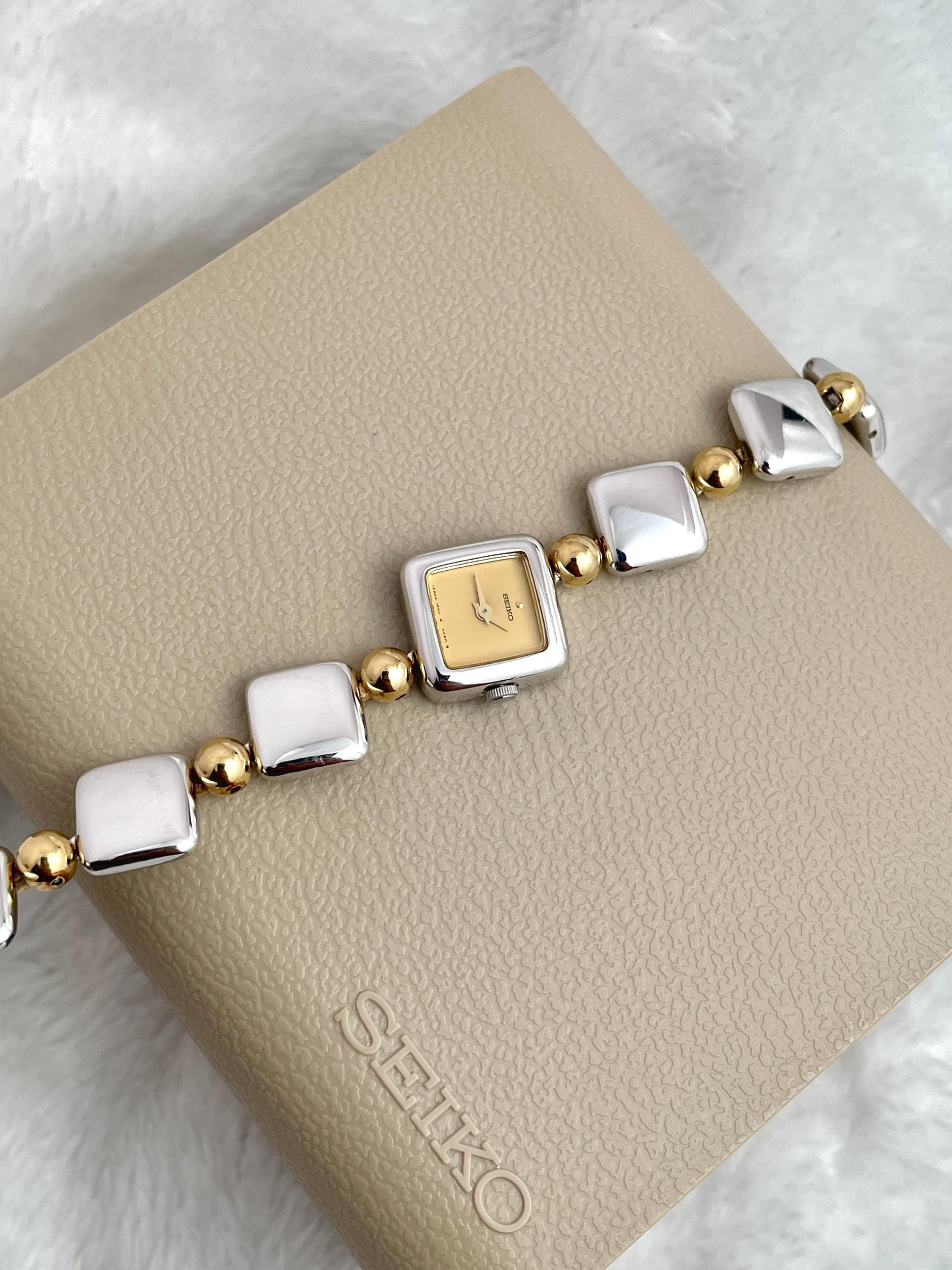 Seiko Two-tone Square Slantingly