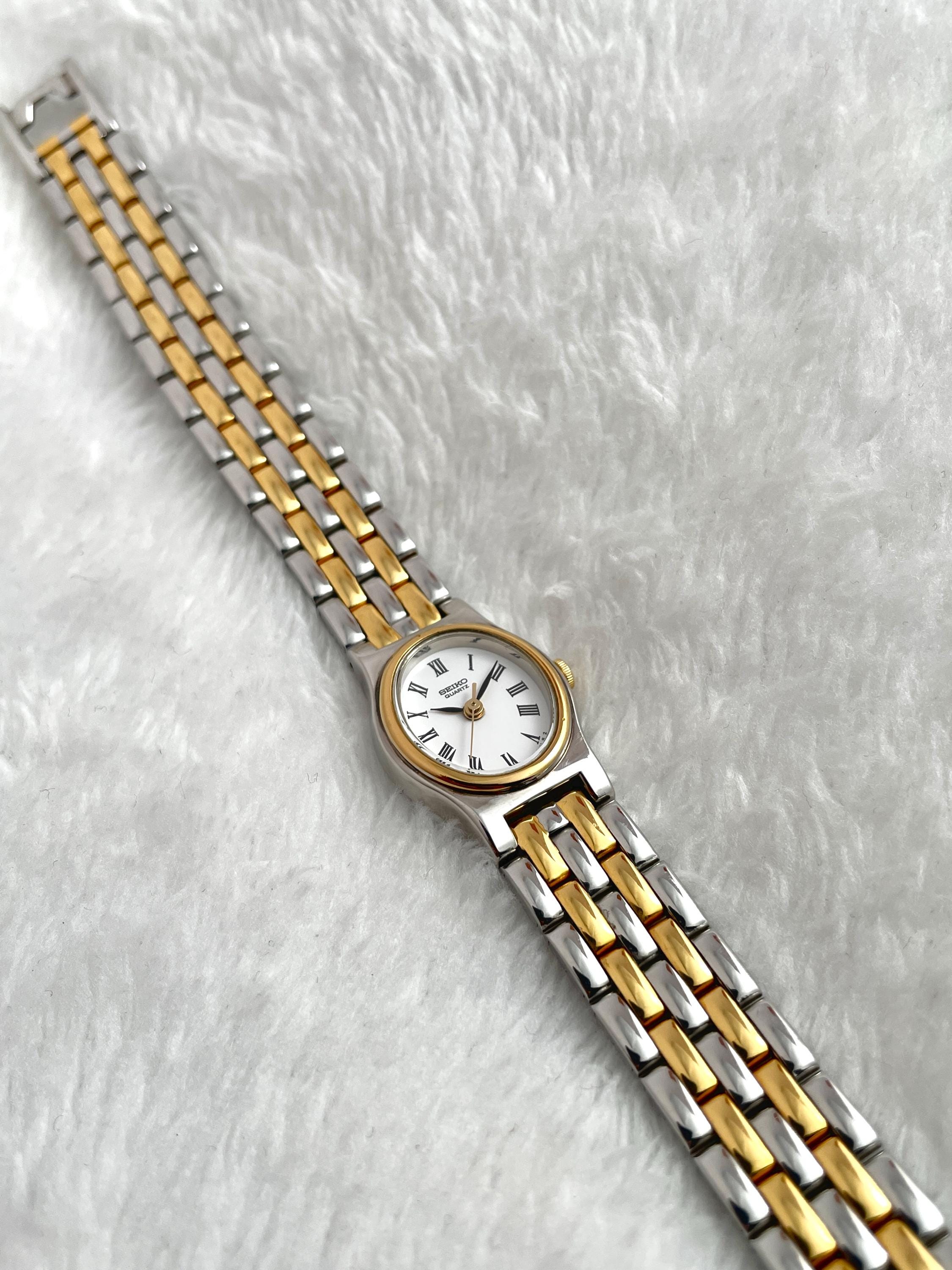 Vintage Seiko SX Two tone V401 5101 Lady Quartz Watch Japan