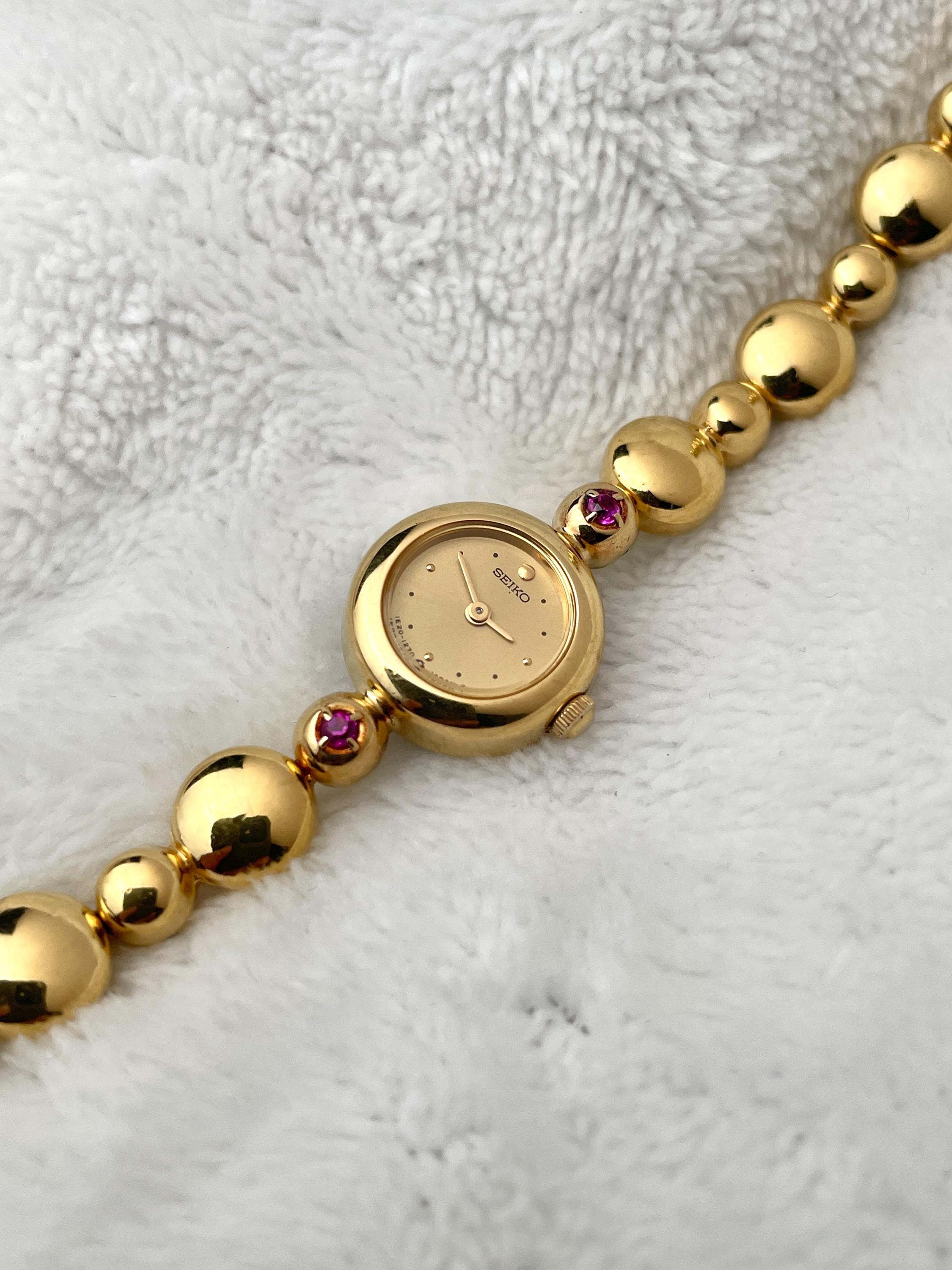 Seiko Gold Dainty with Rubies