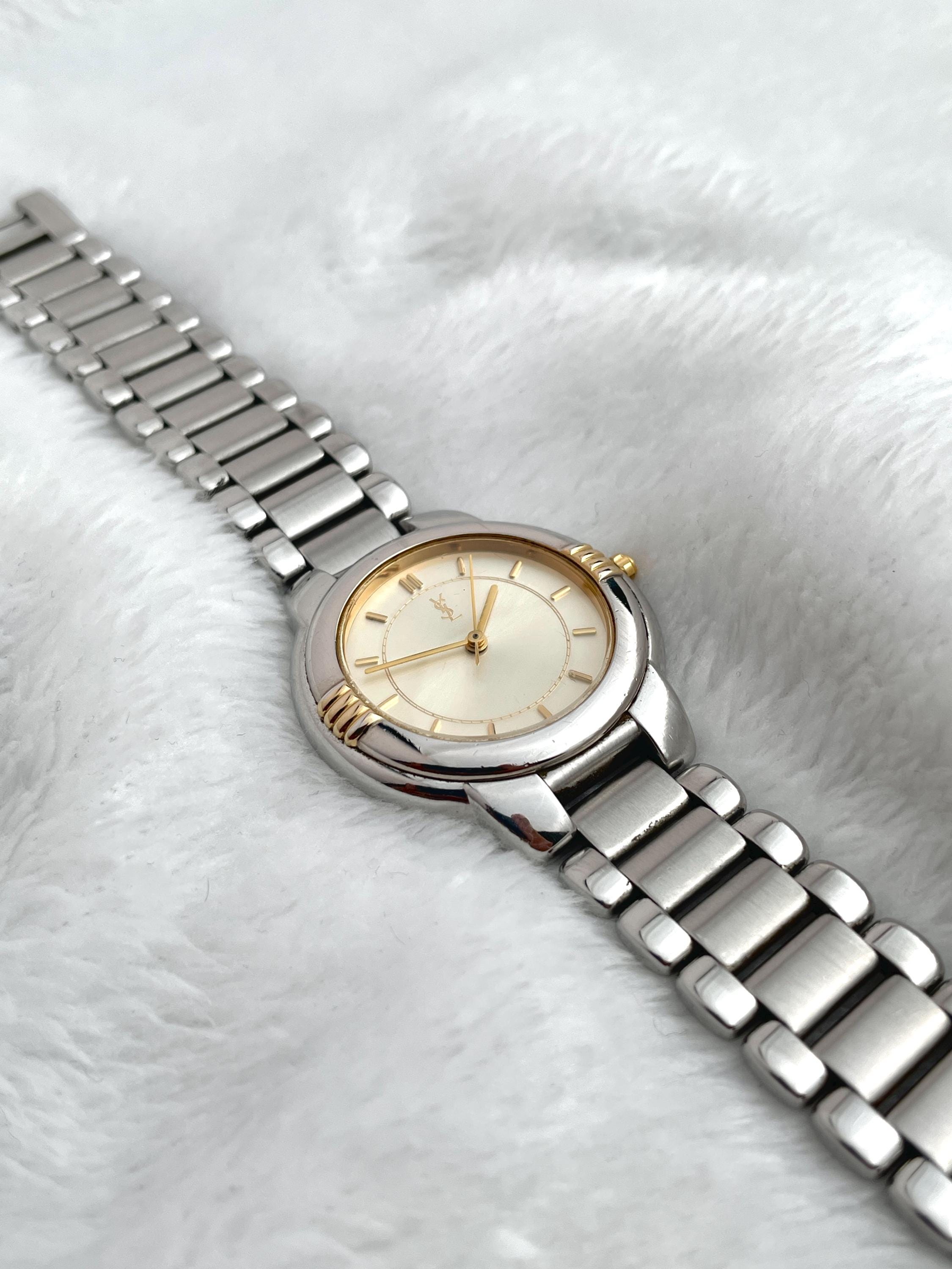 Saint Laurent Ysl Silver Tone