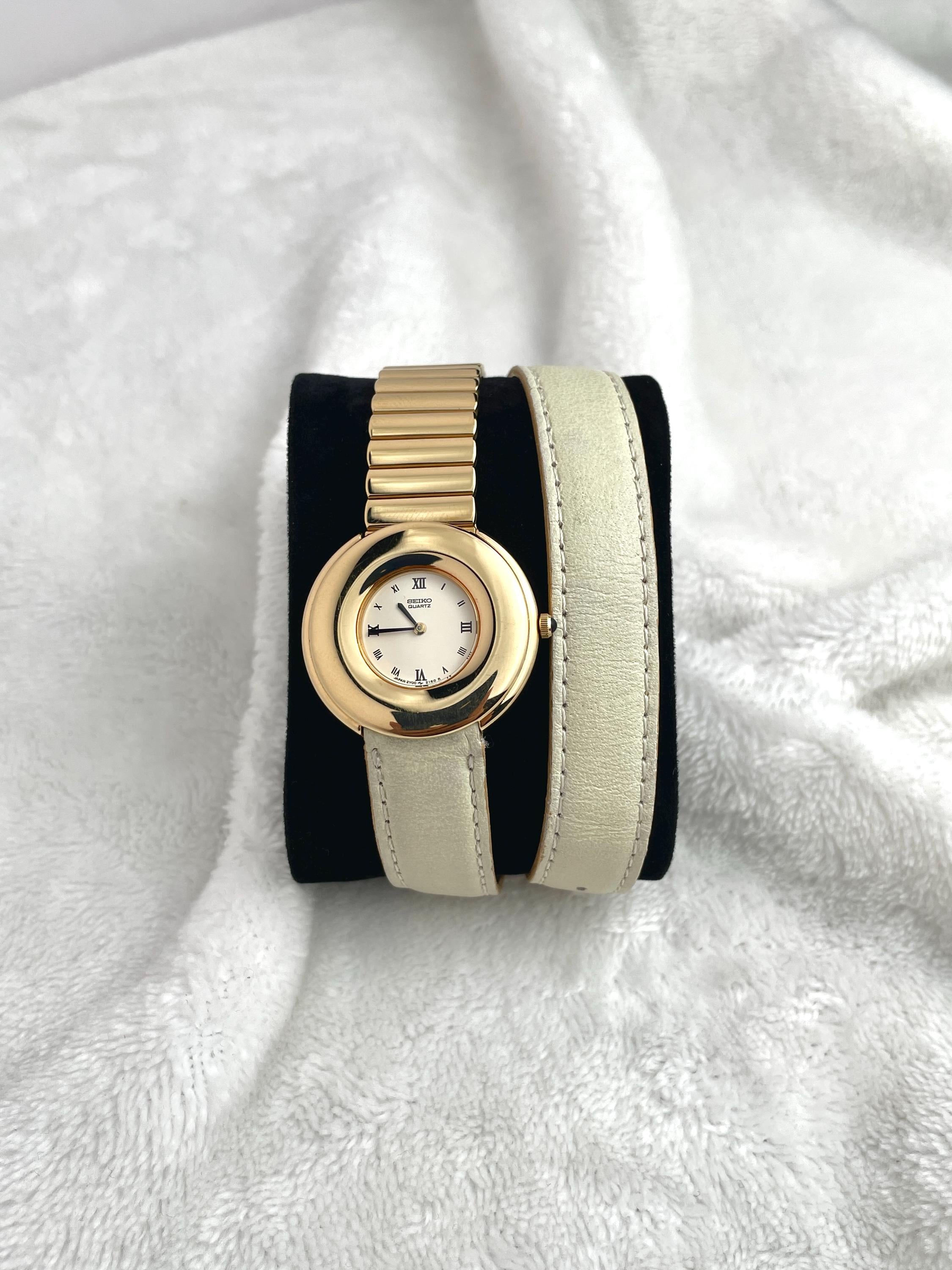 Seiko Rivoli Roman Index Leather Strap