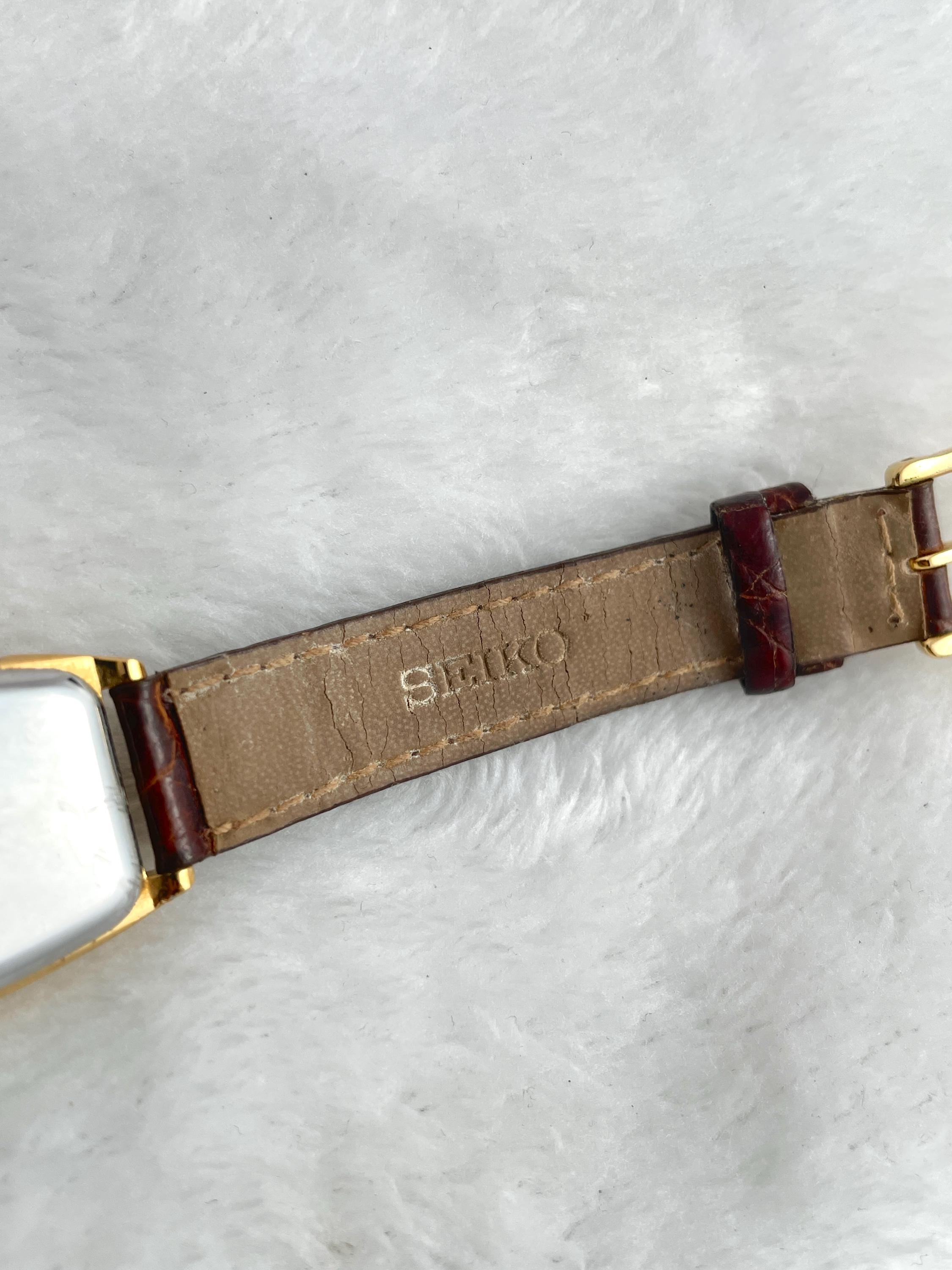 Vintage Seiko Noie Dual Time Leather Strap