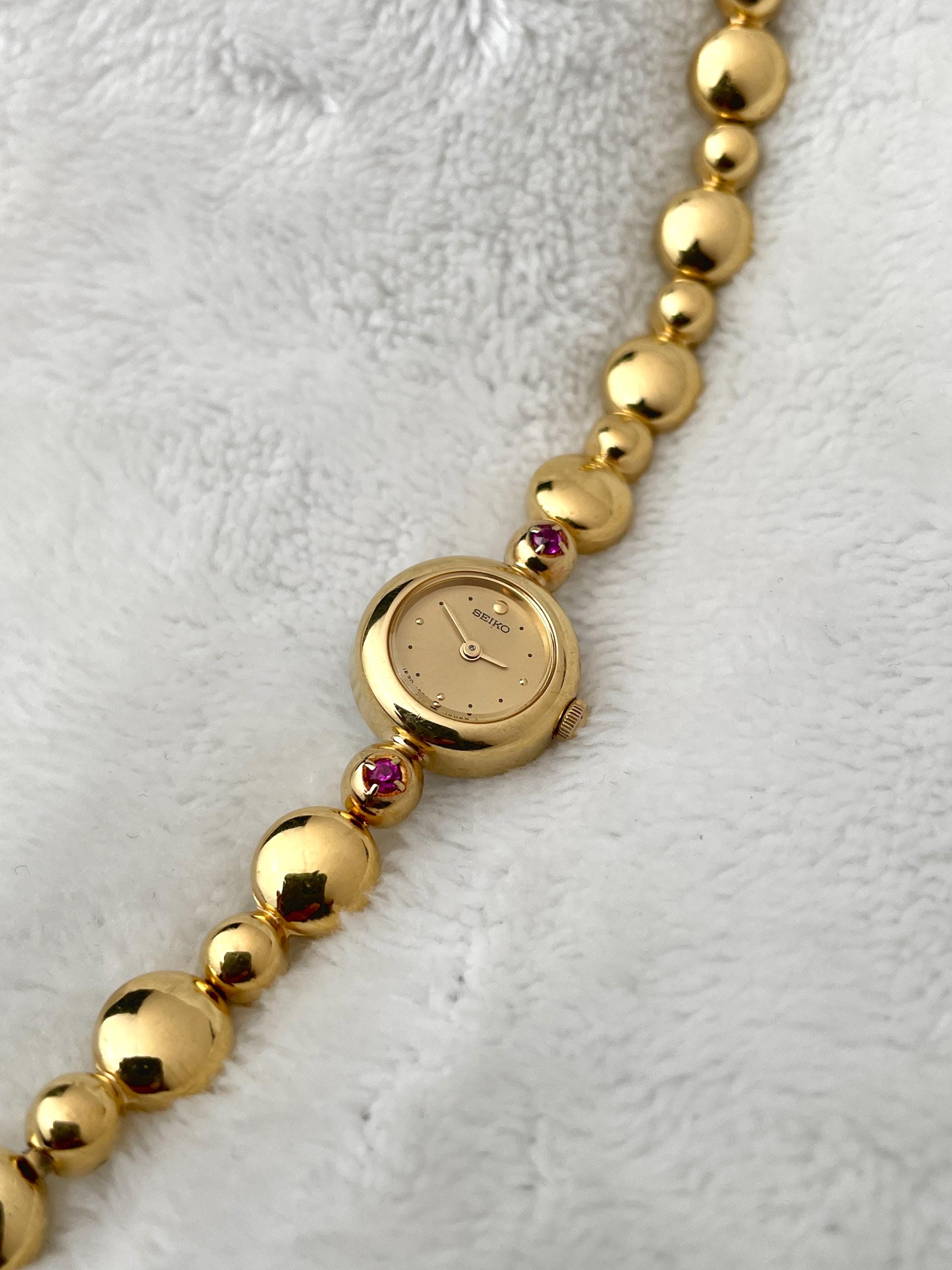 Seiko Gold Dainty with Rubies