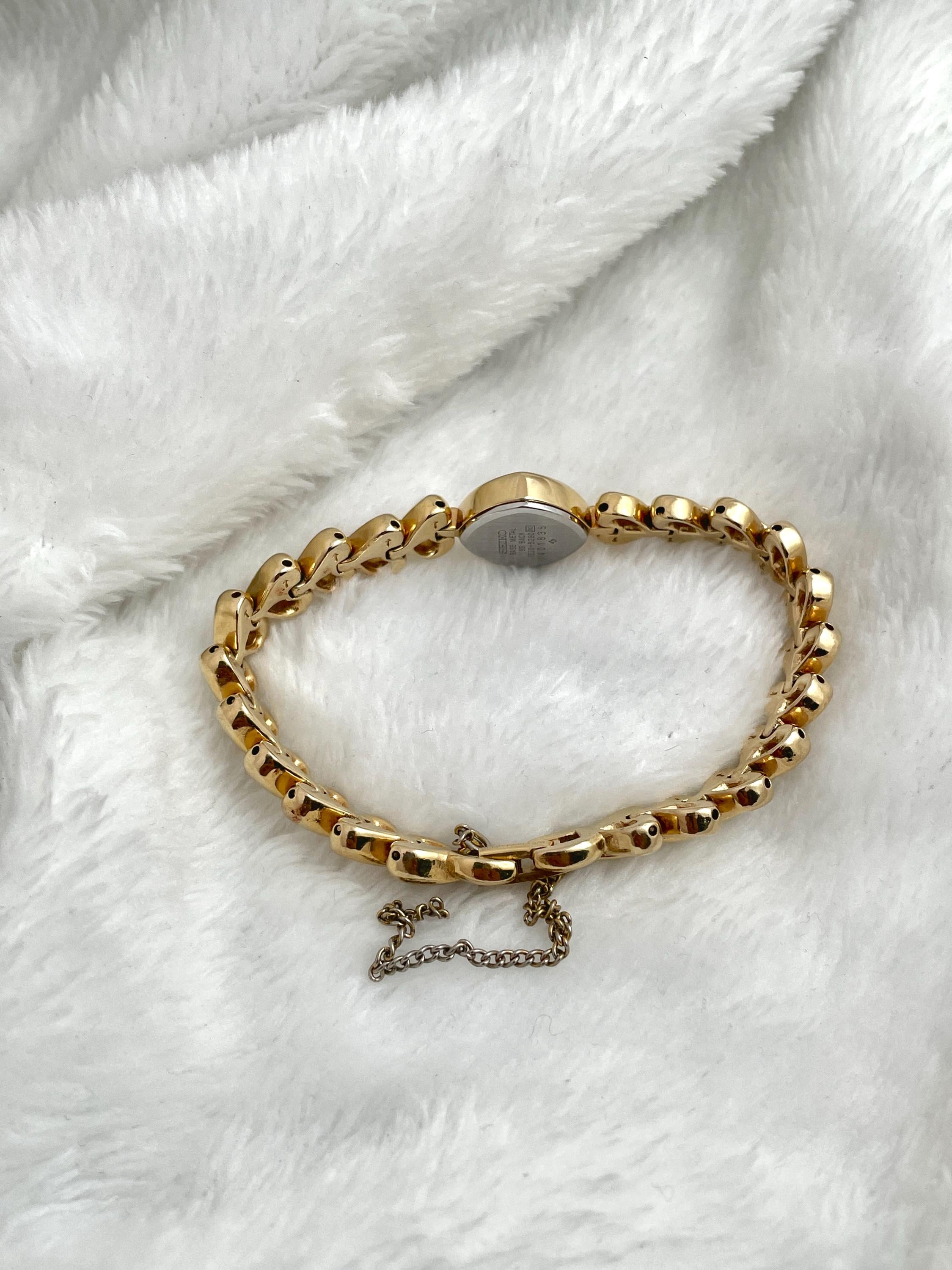 Seiko Gold Cusion Heart Bracelet