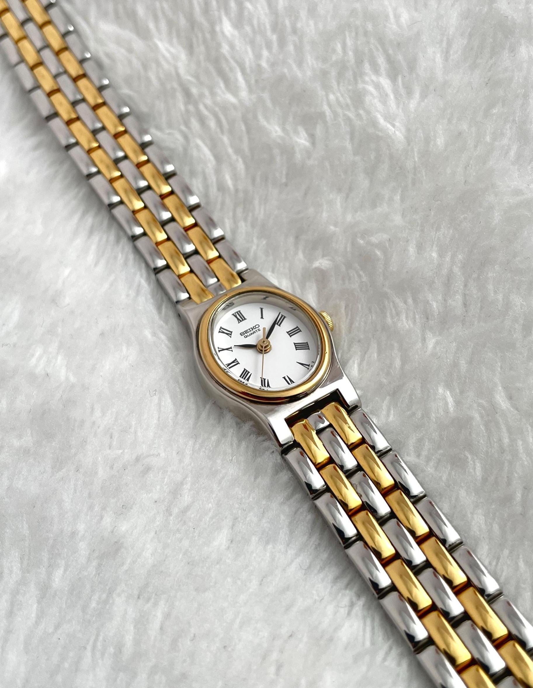 Vintage Seiko SX Two tone V401 5101 Lady Quartz Watch Japan