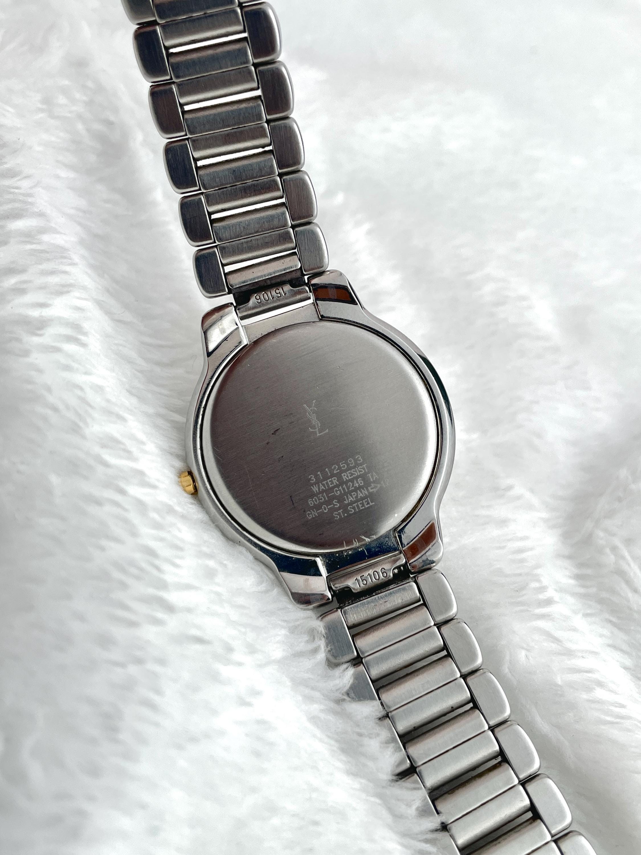 Saint Laurent Ysl Silver Tone