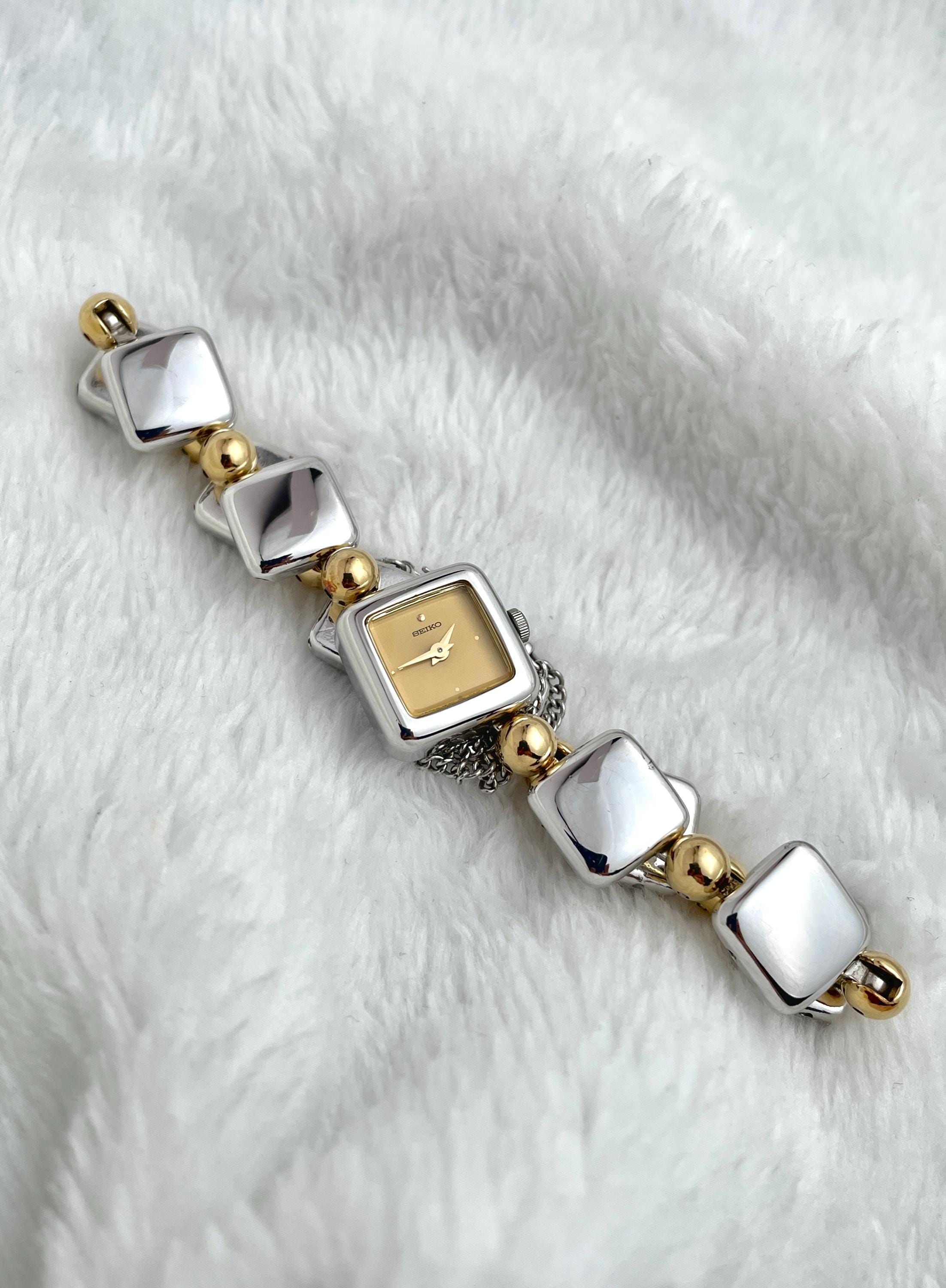 Seiko Two-tone Square Slantingly