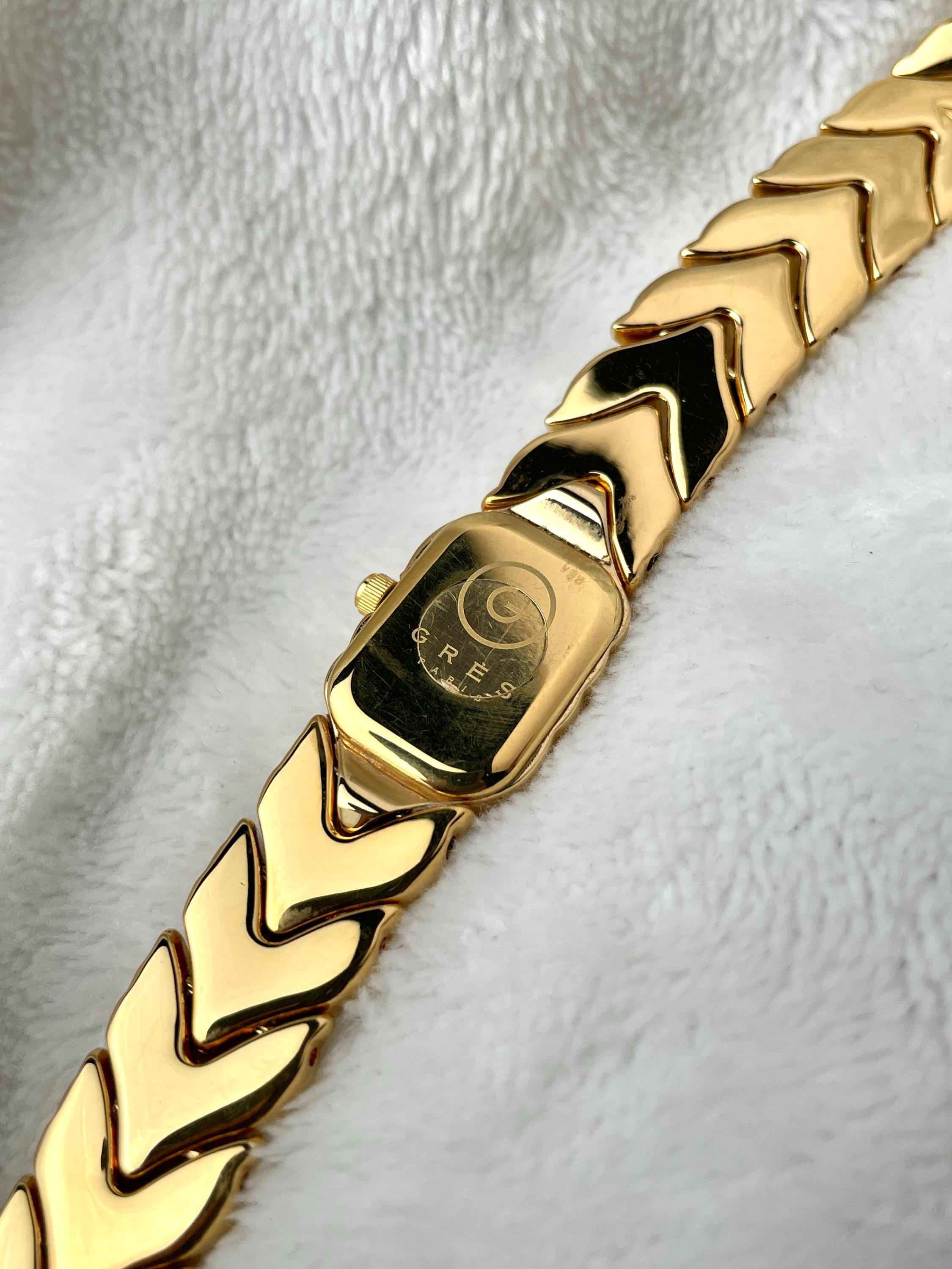 GRES Gold Tone Black Dial
