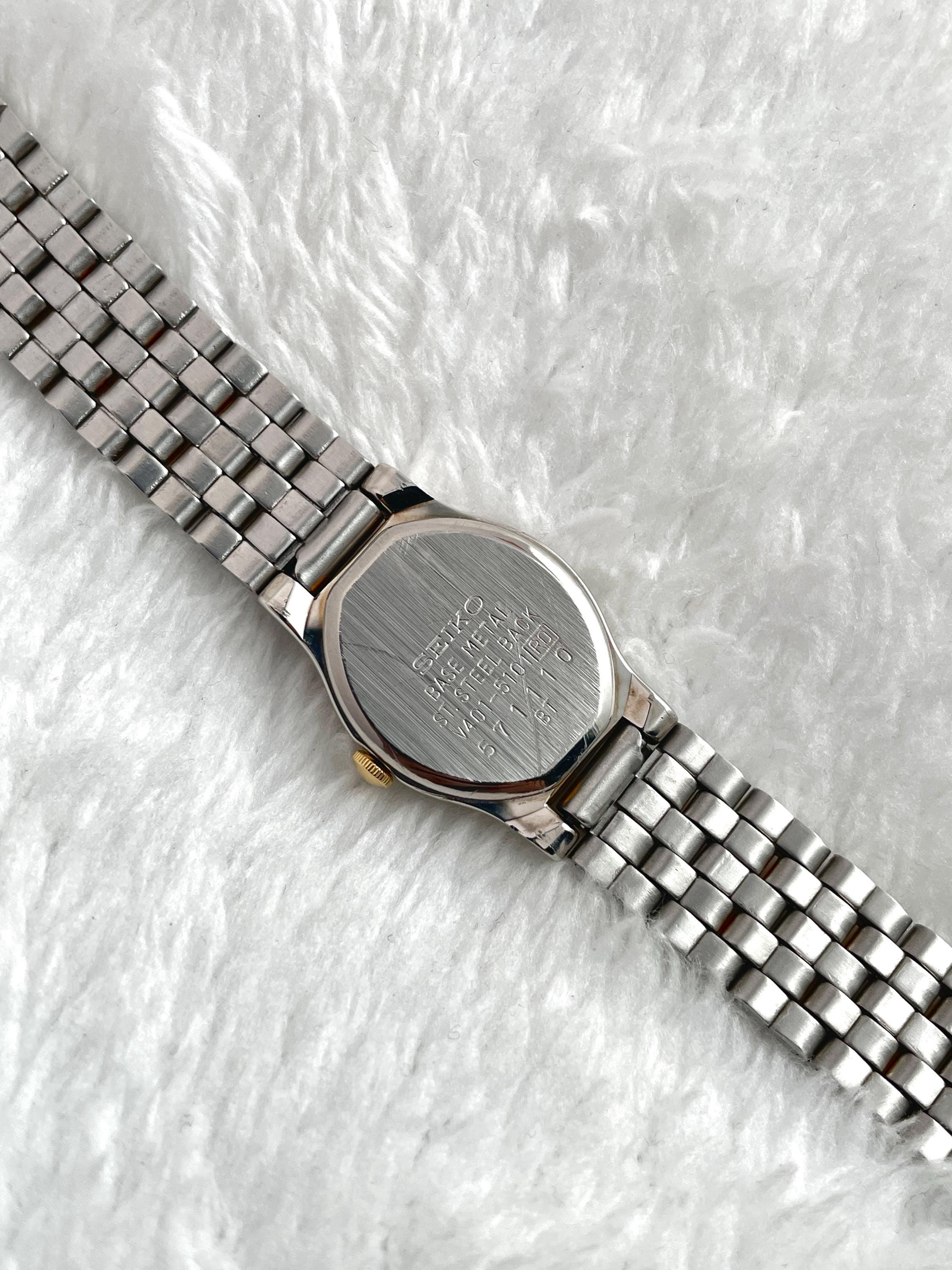 Vintage Seiko SX Two tone V401 5101 Lady Quartz Watch Japan