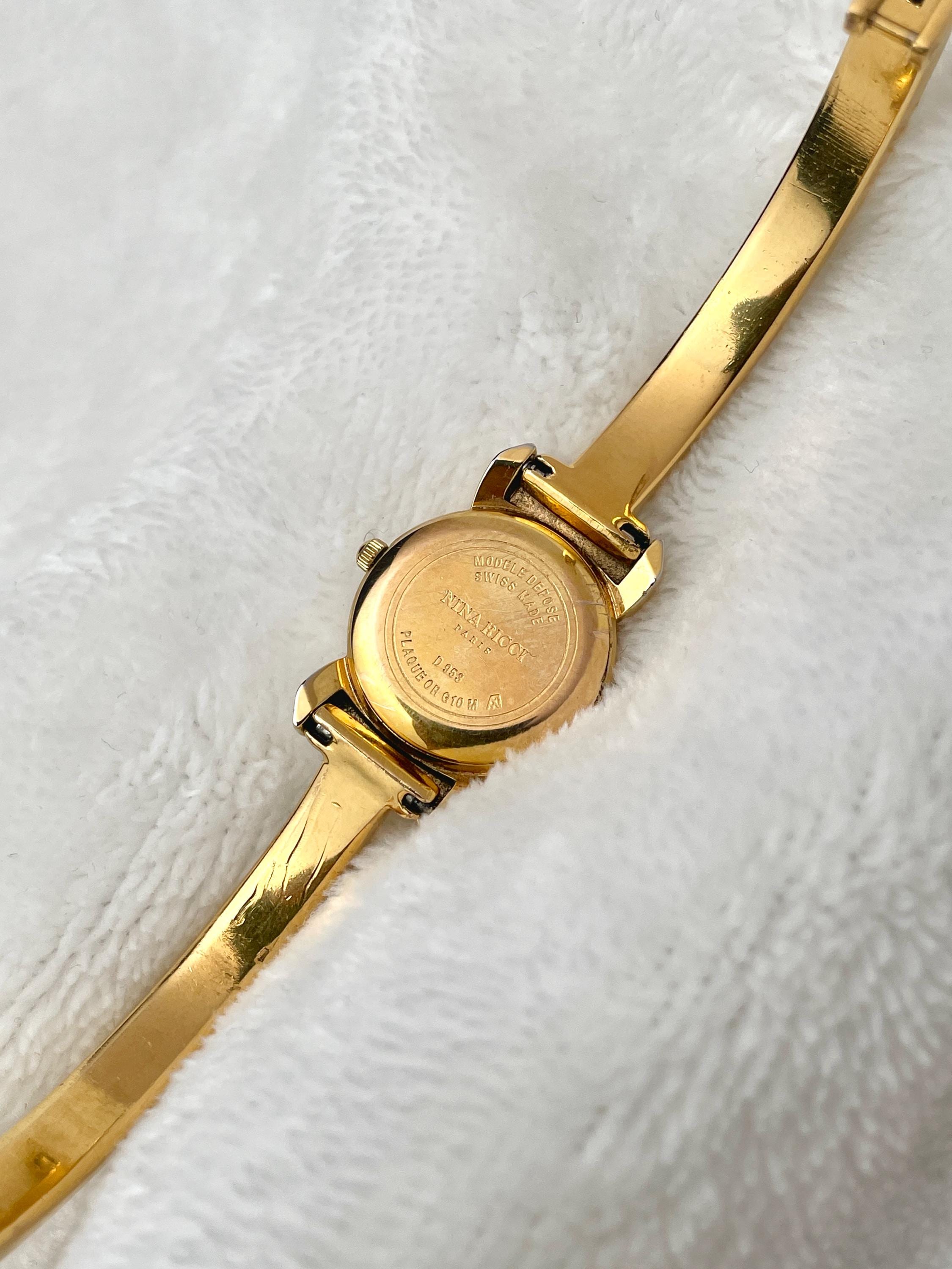 Nina Ricci Semi Bangle Two-tone Ribbon