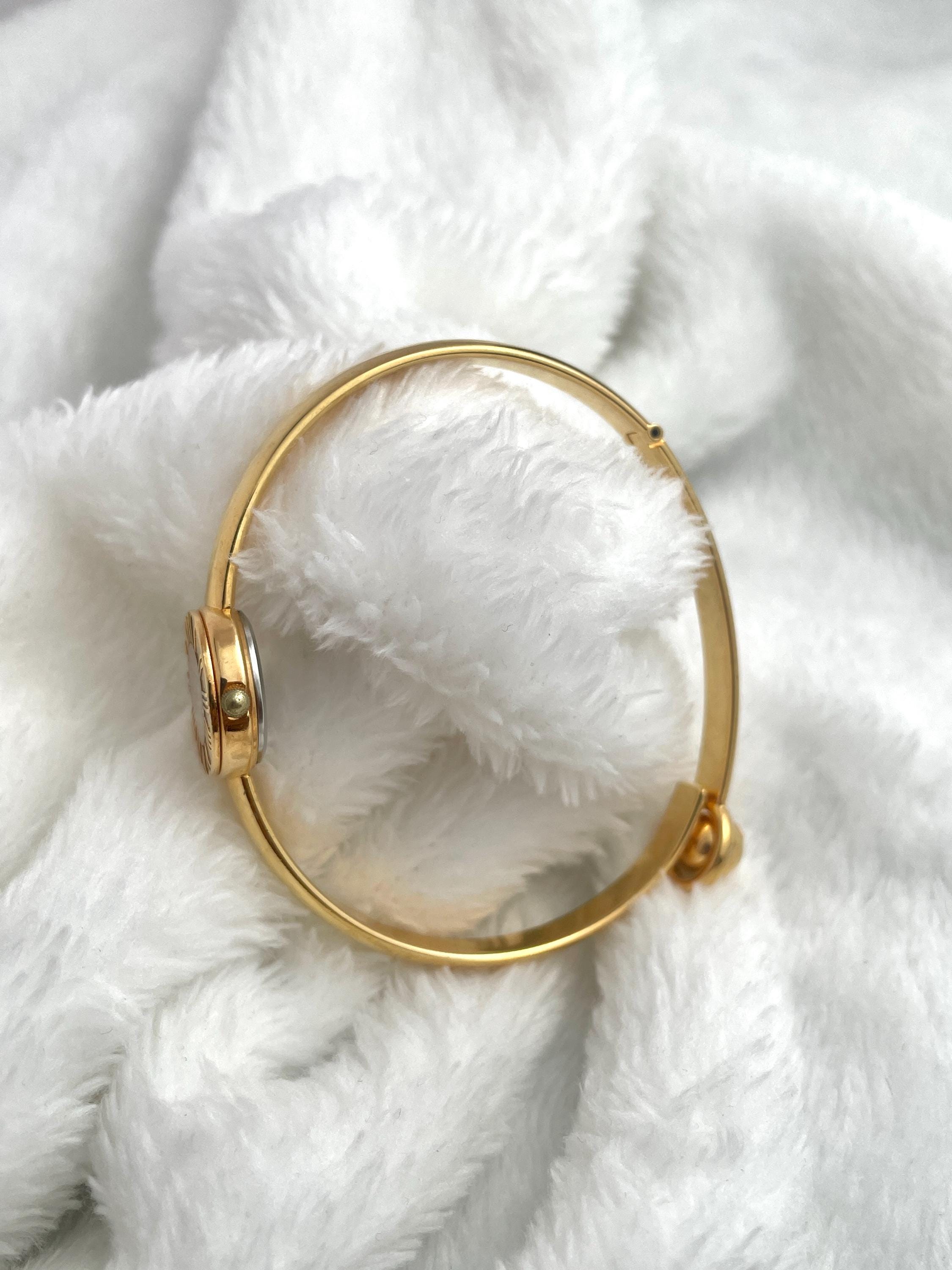 Seiko Bangle Roman Index Gold Tone