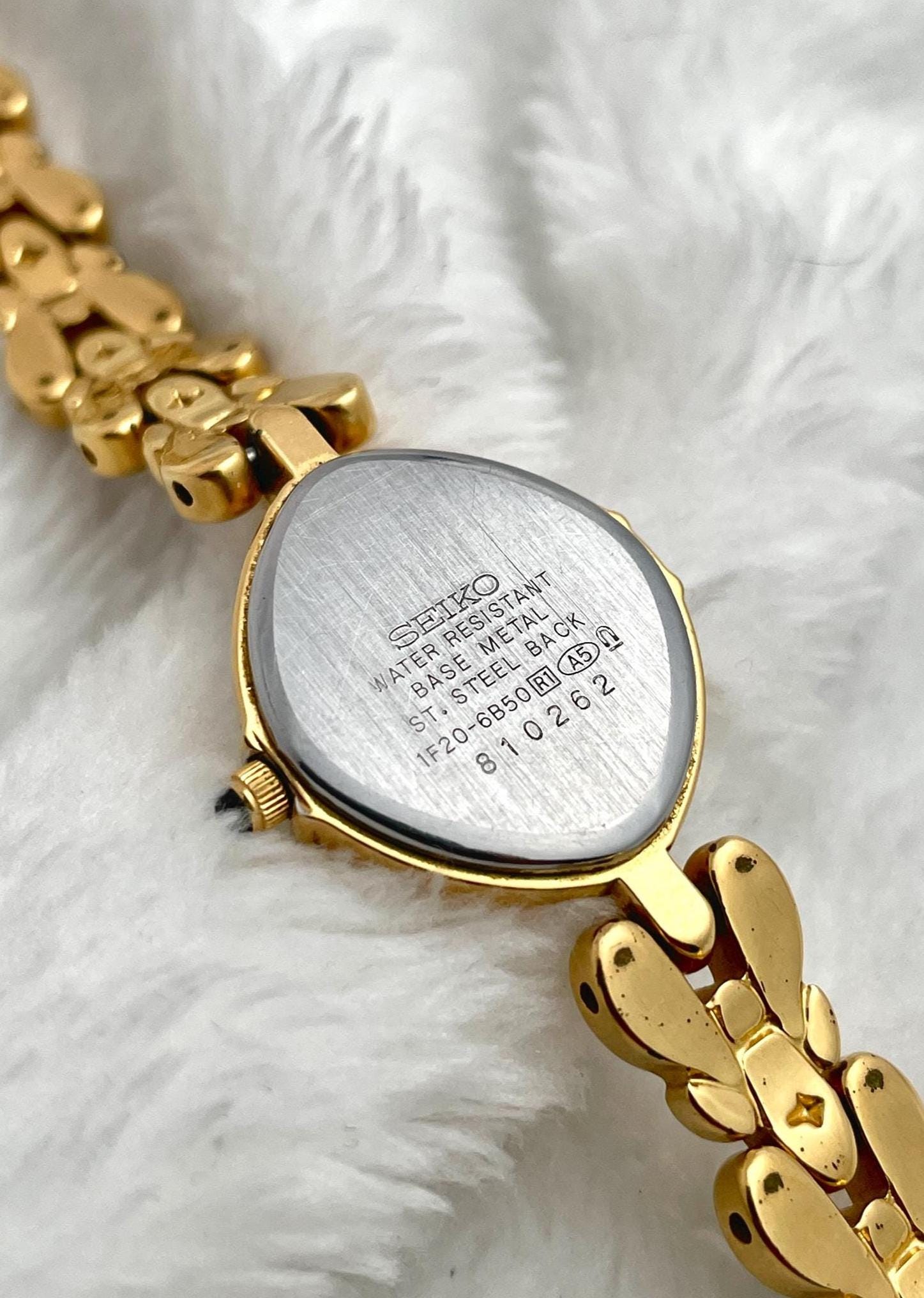 Seiko Ruby Gemstones Dainty Gold Tone