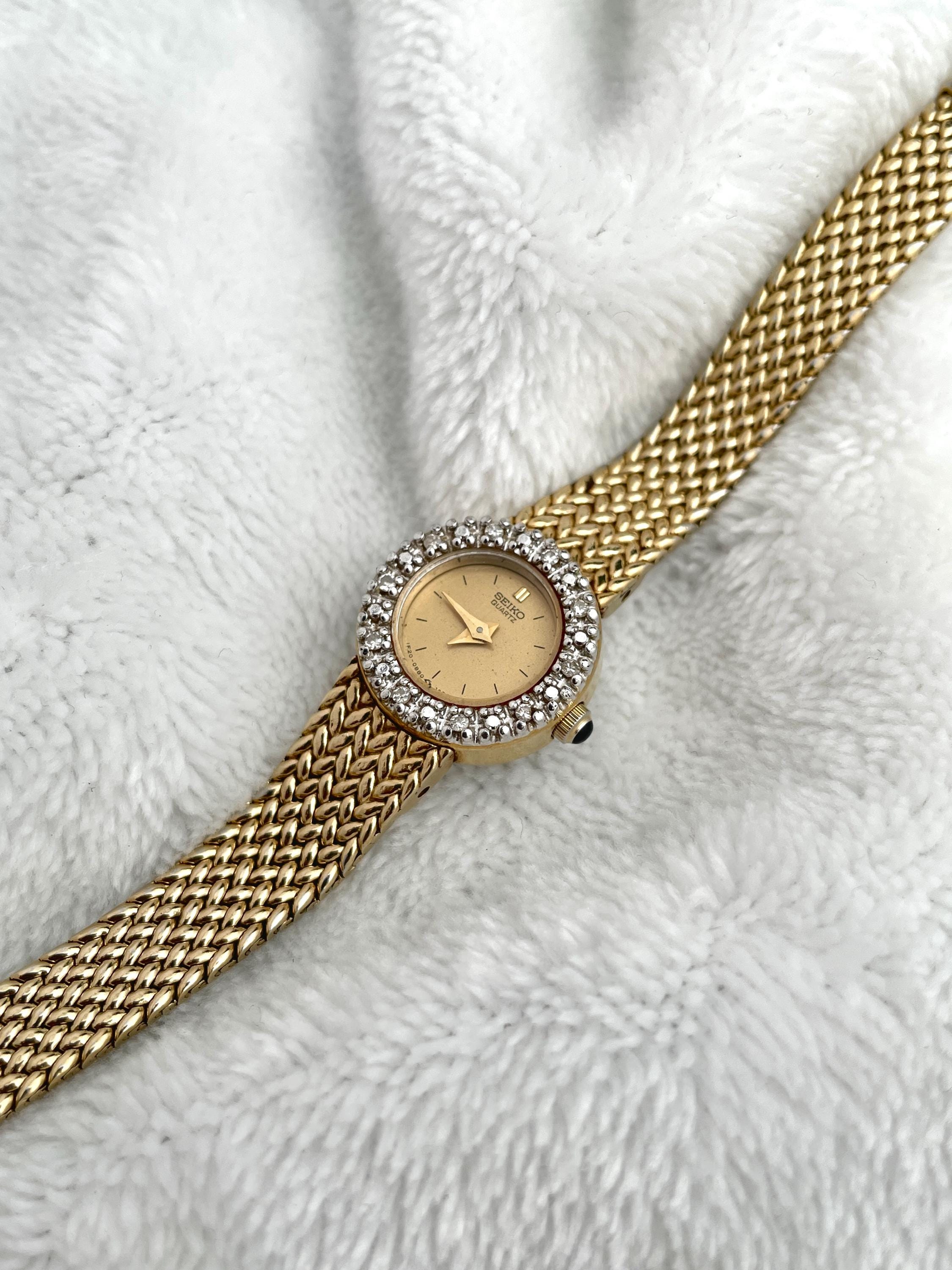 Seiko Gold Tone 10 Genuine Diamonds