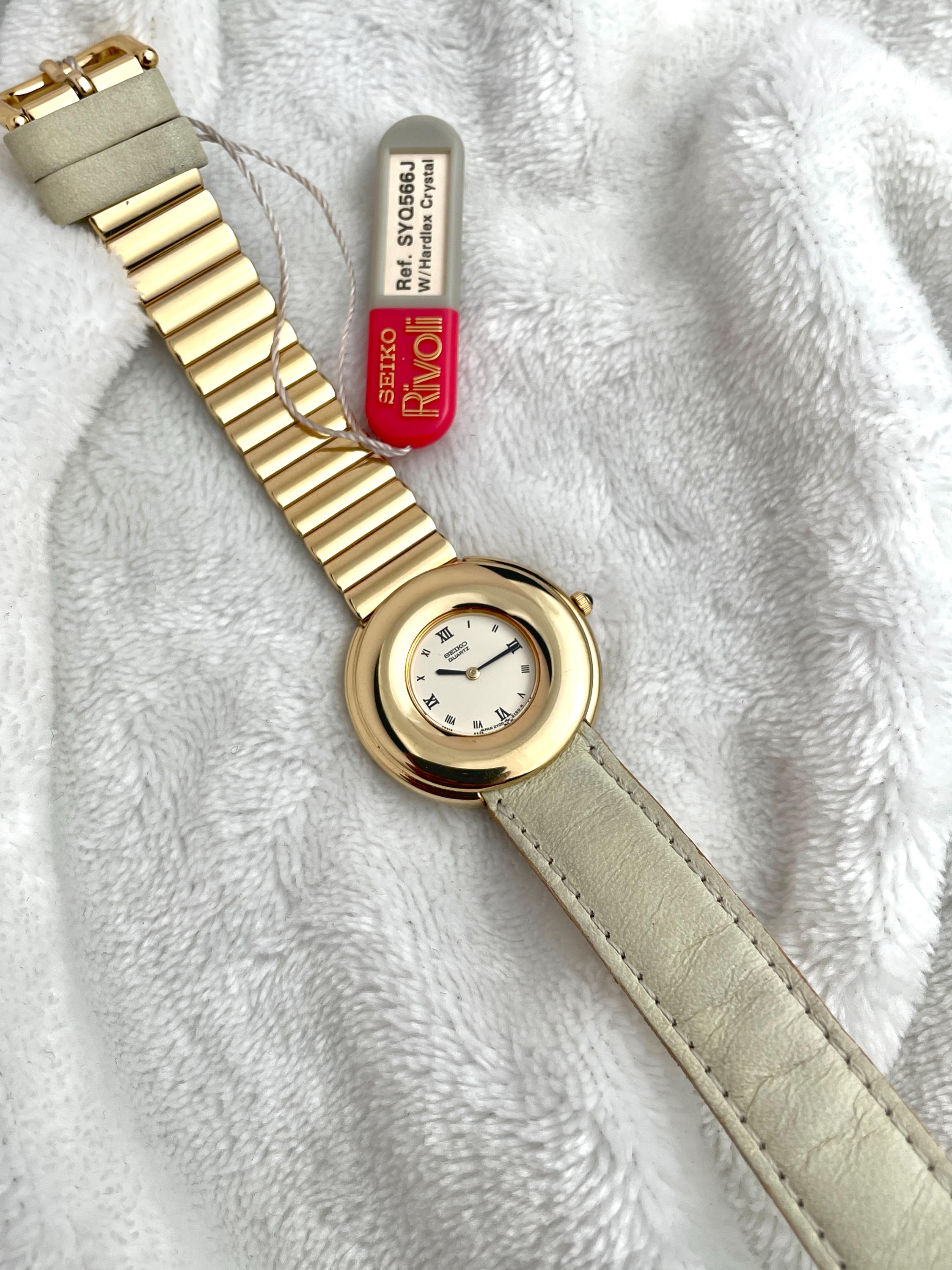 Seiko Rivoli Roman Index Leather Strap