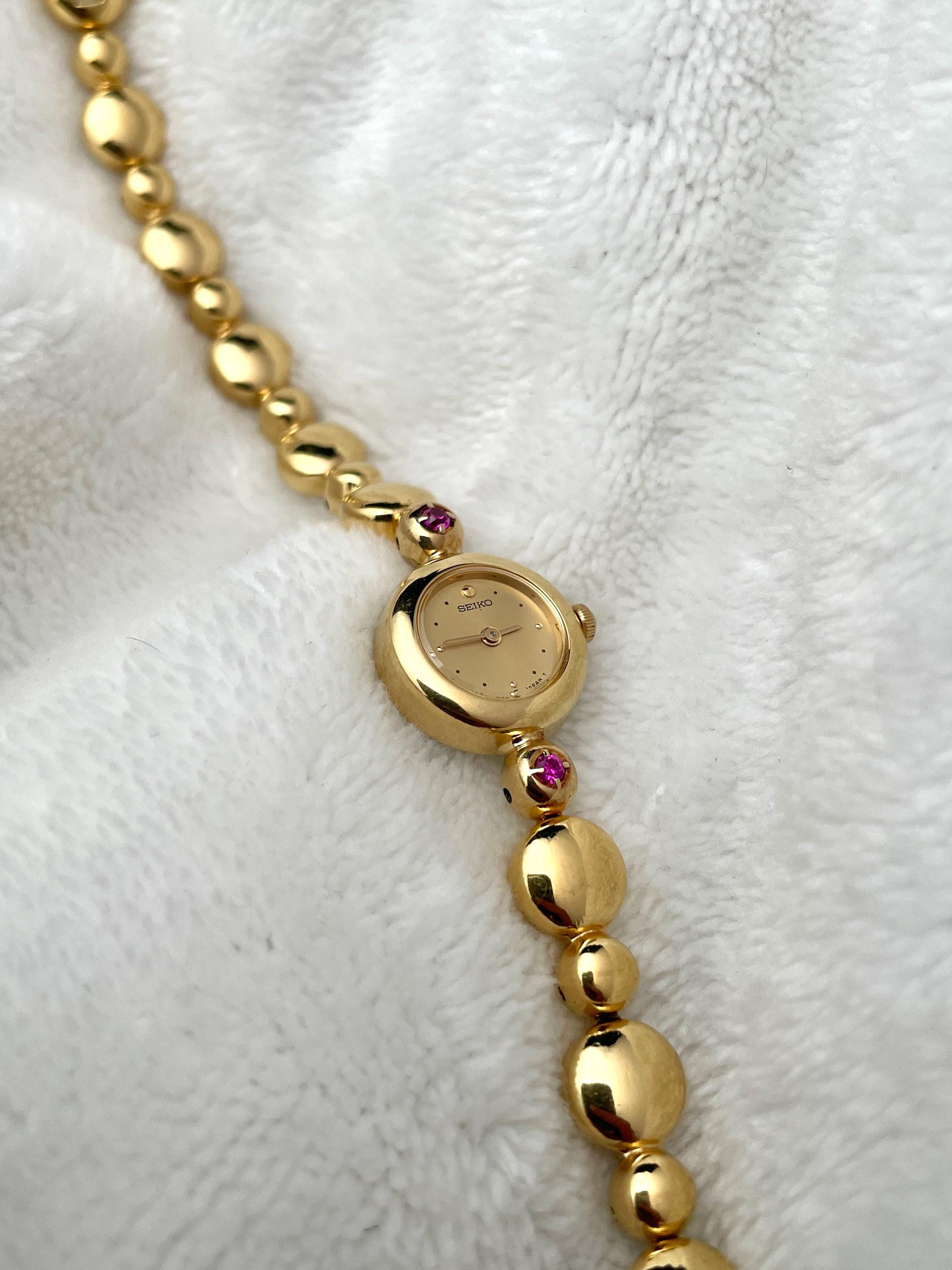 Seiko Gold Dainty with Rubies