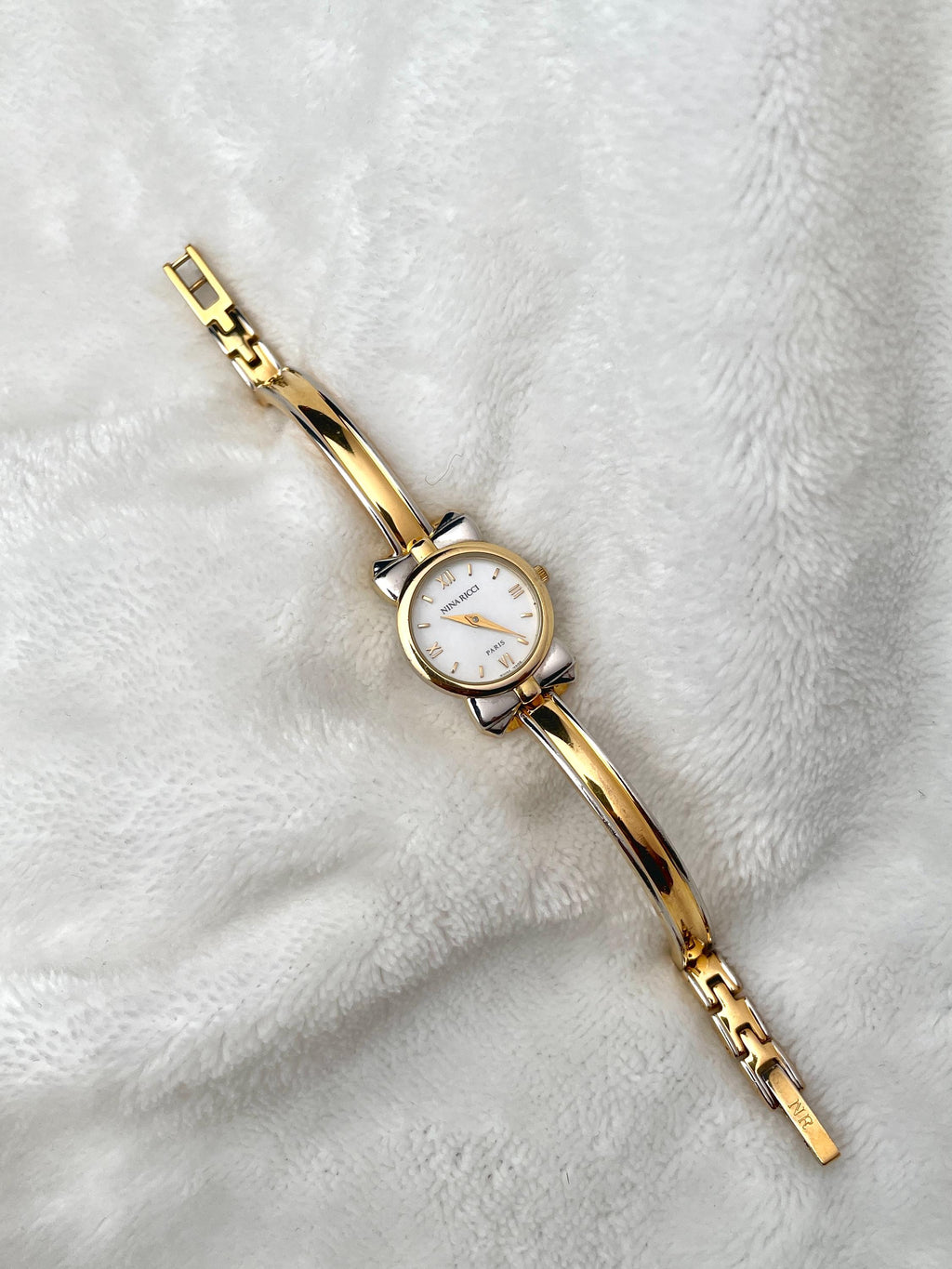 Nina Ricci Semi Bangle Two-tone Ribbon