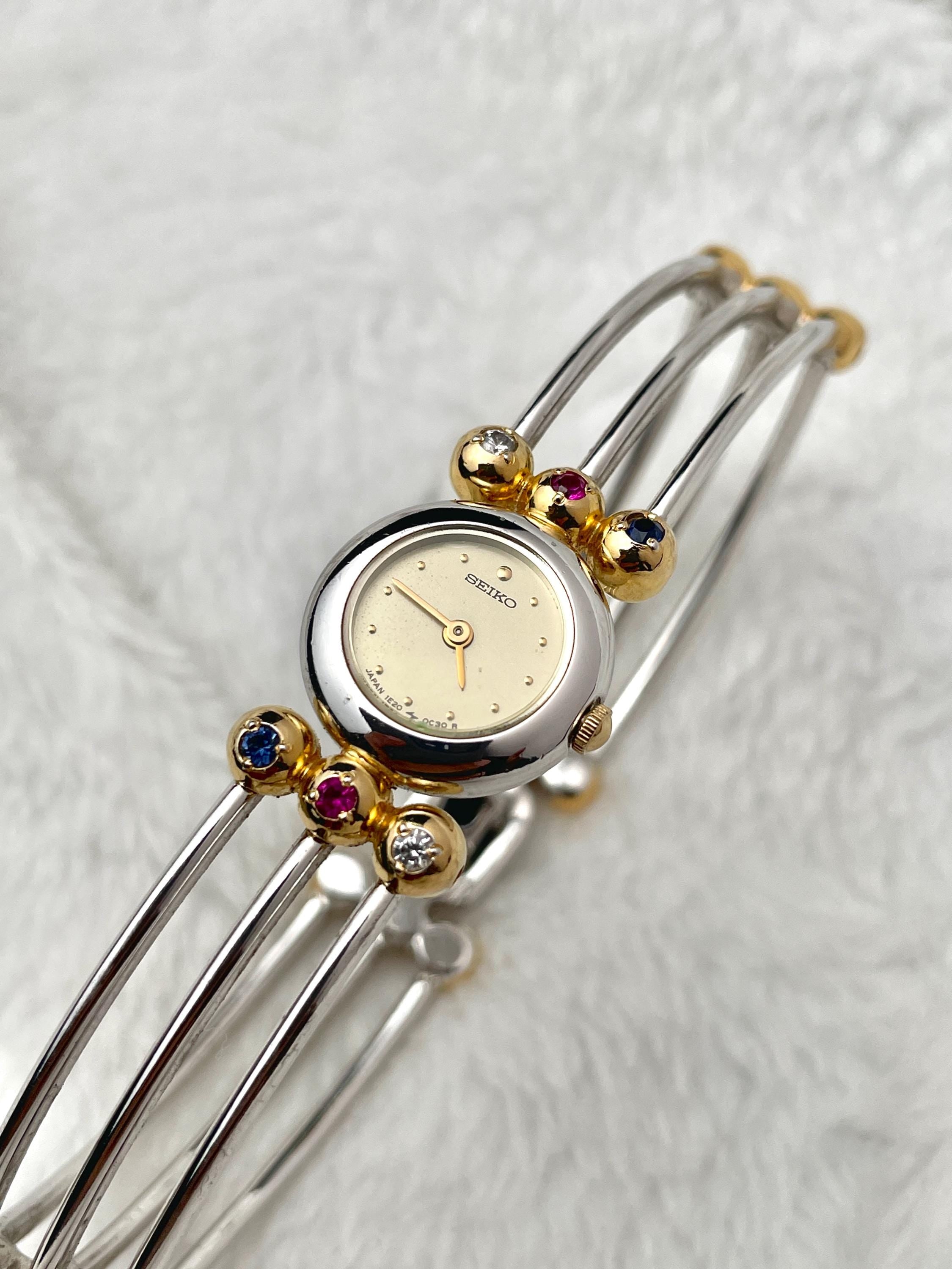 Seiko Two-tone Bangle Gemstone