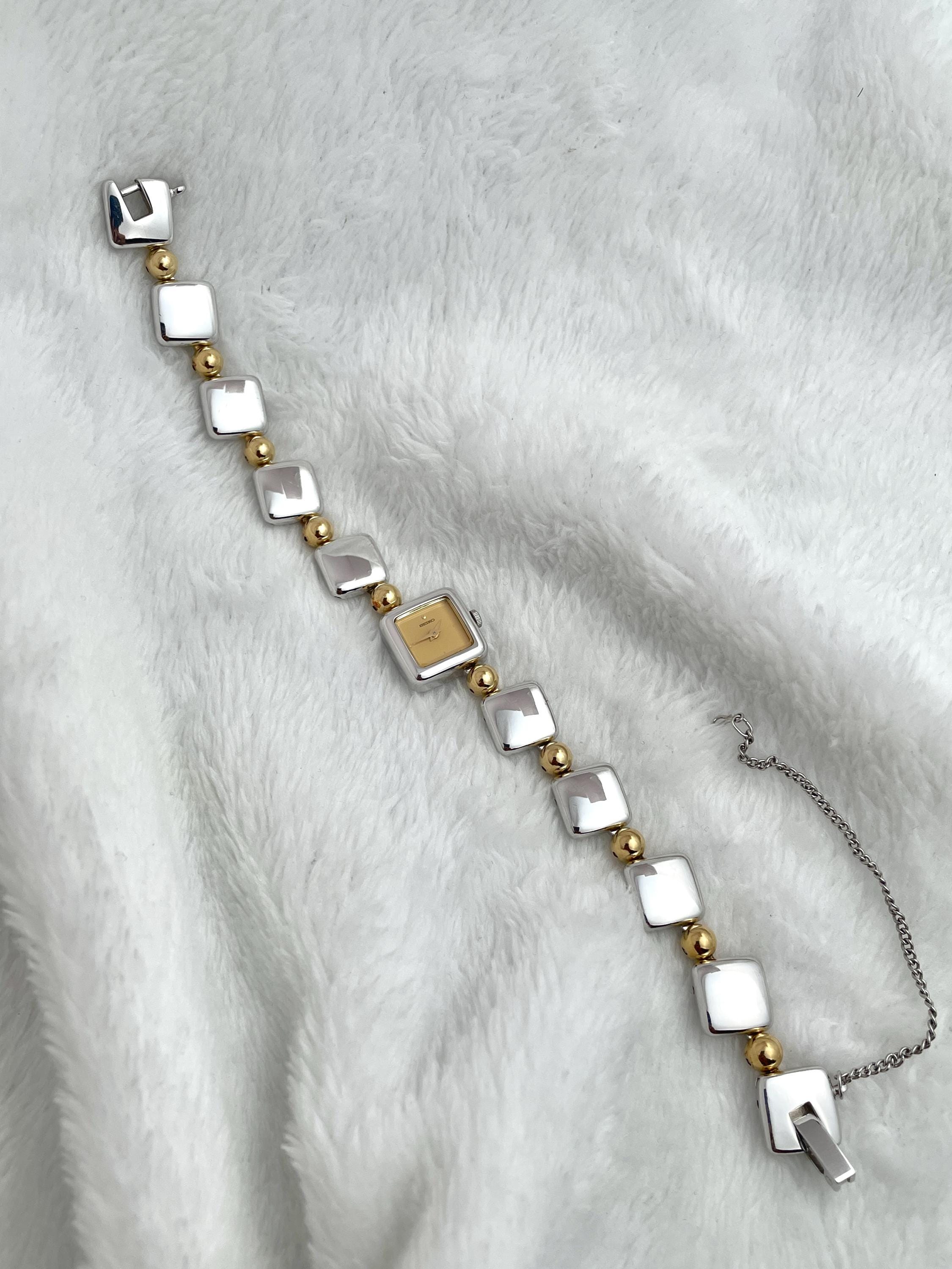 Seiko Two-tone Square Slantingly