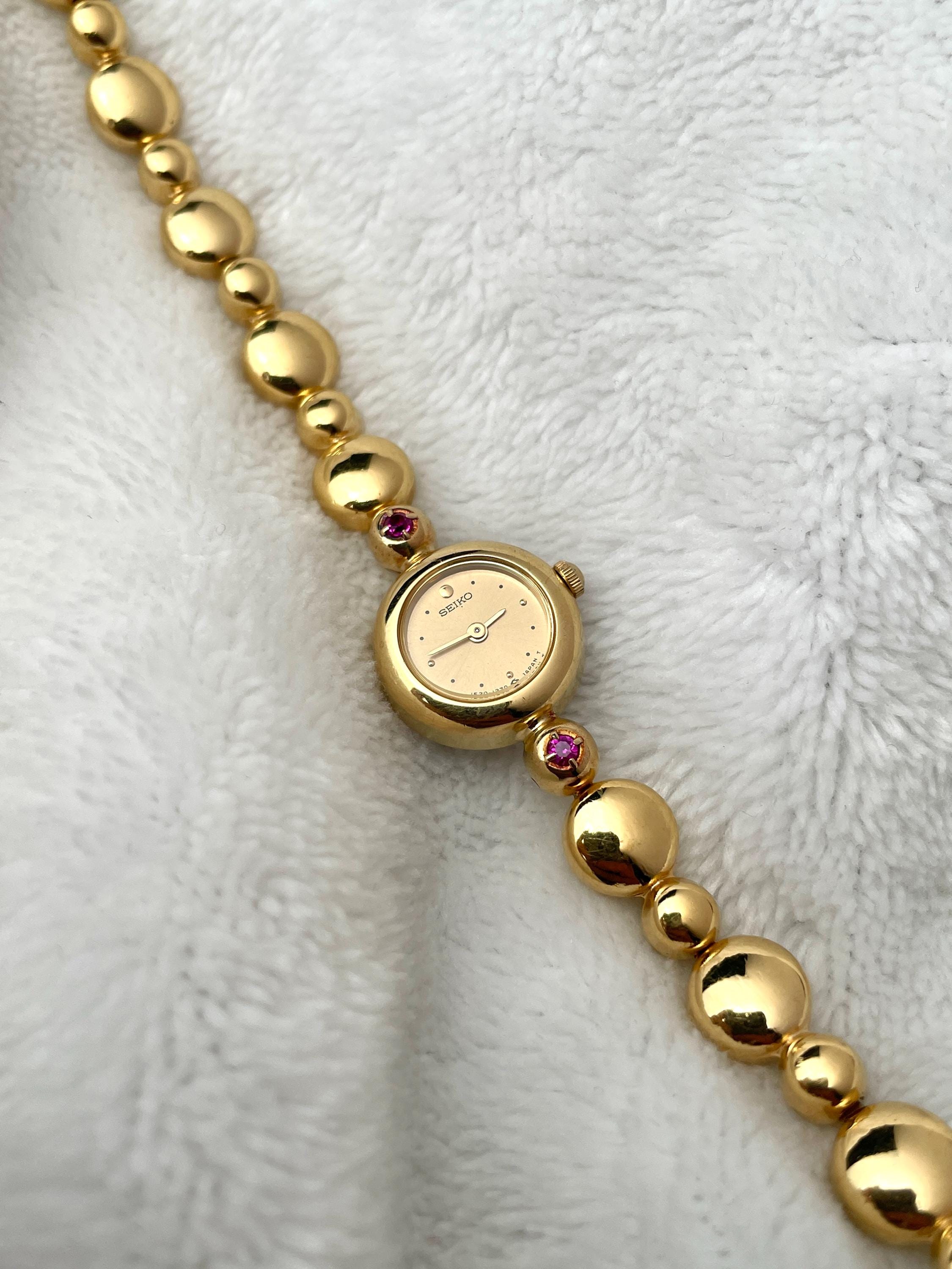 Seiko Gold Dainty with Rubies