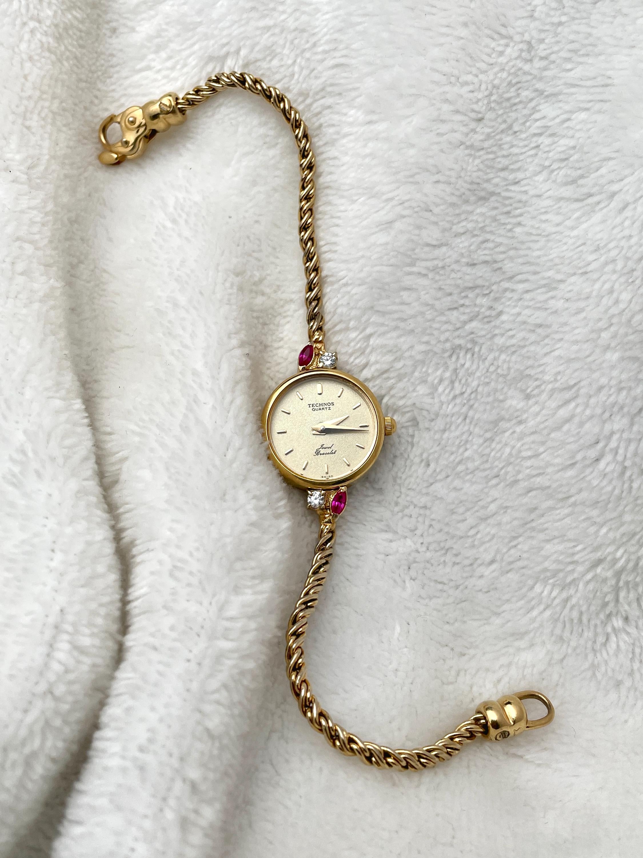 Technos Rubies Rope Bracelet