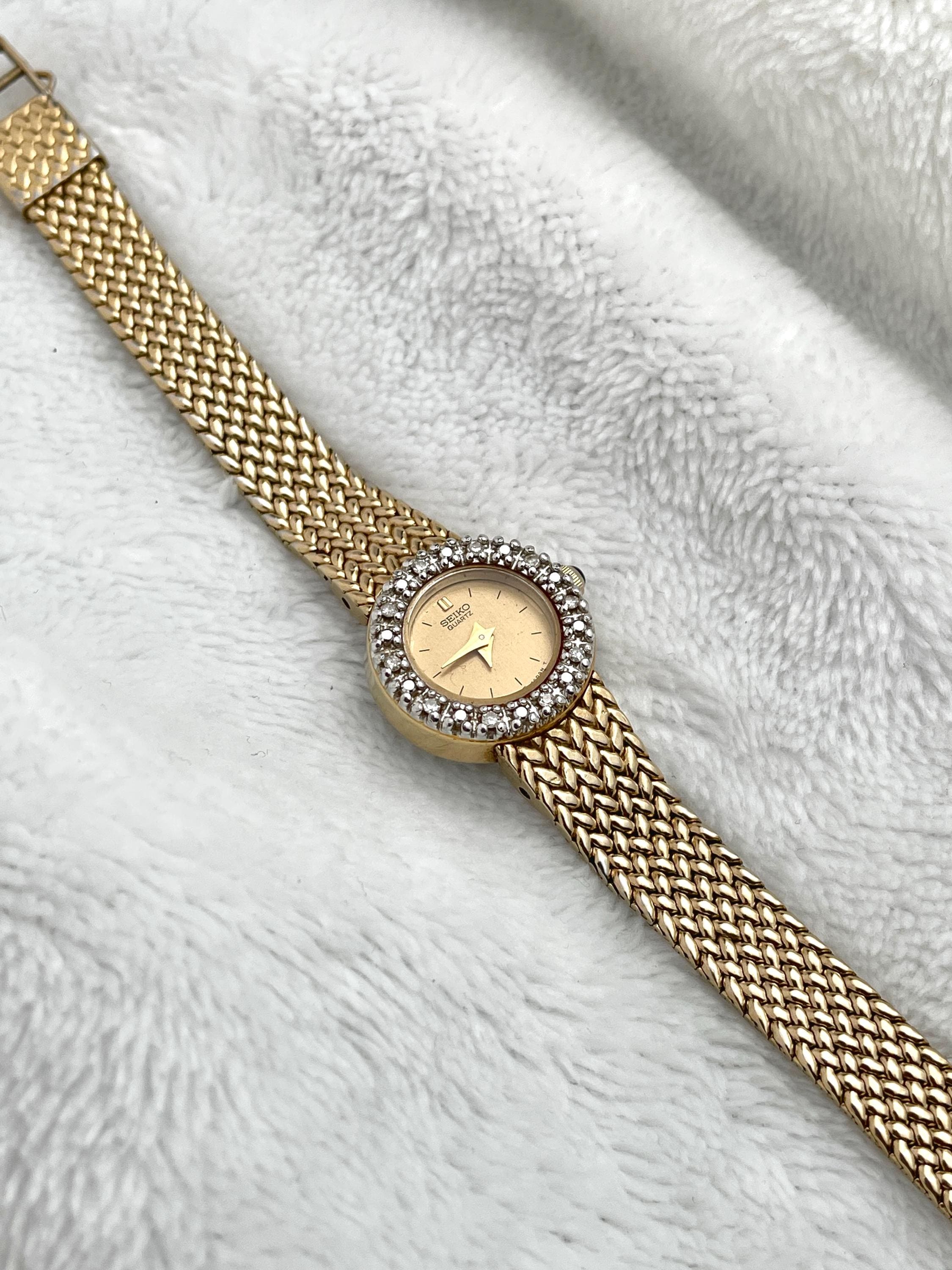 Seiko Gold Tone 10 Genuine Diamonds
