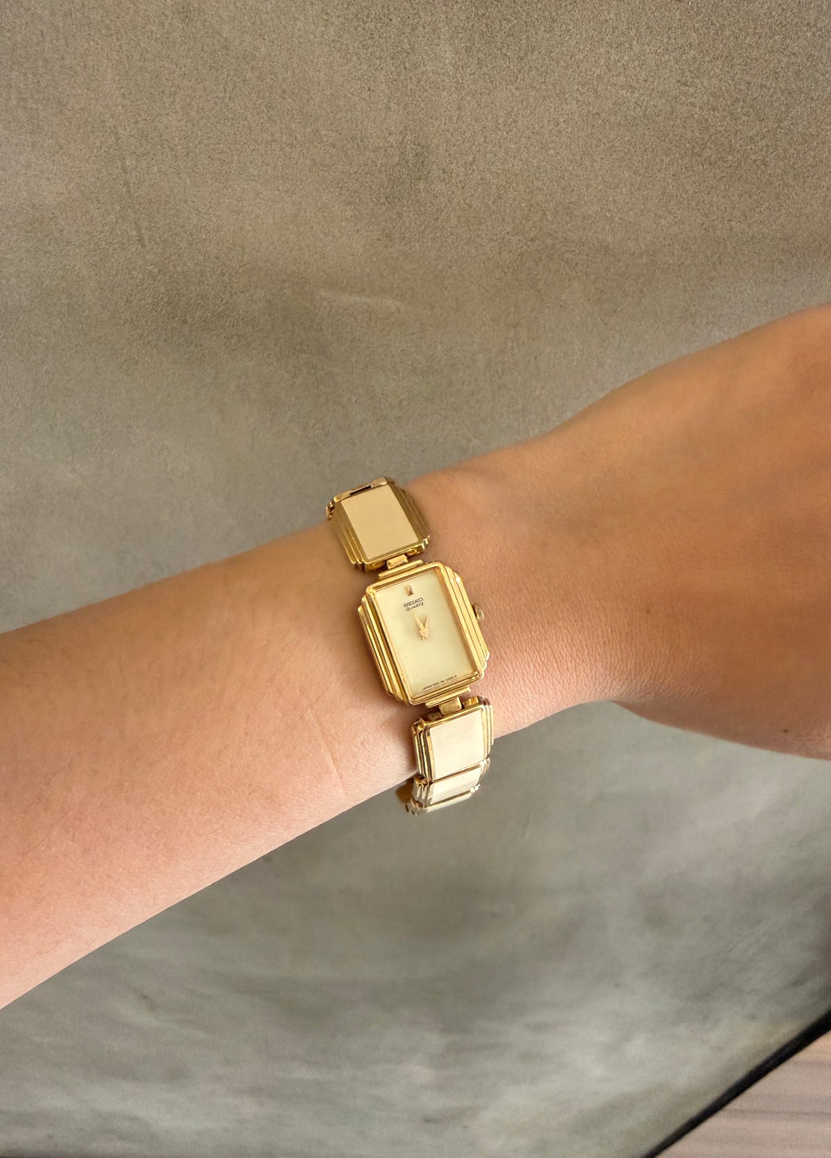 Vintage Seiko Gold Plated Integrated Bracelet