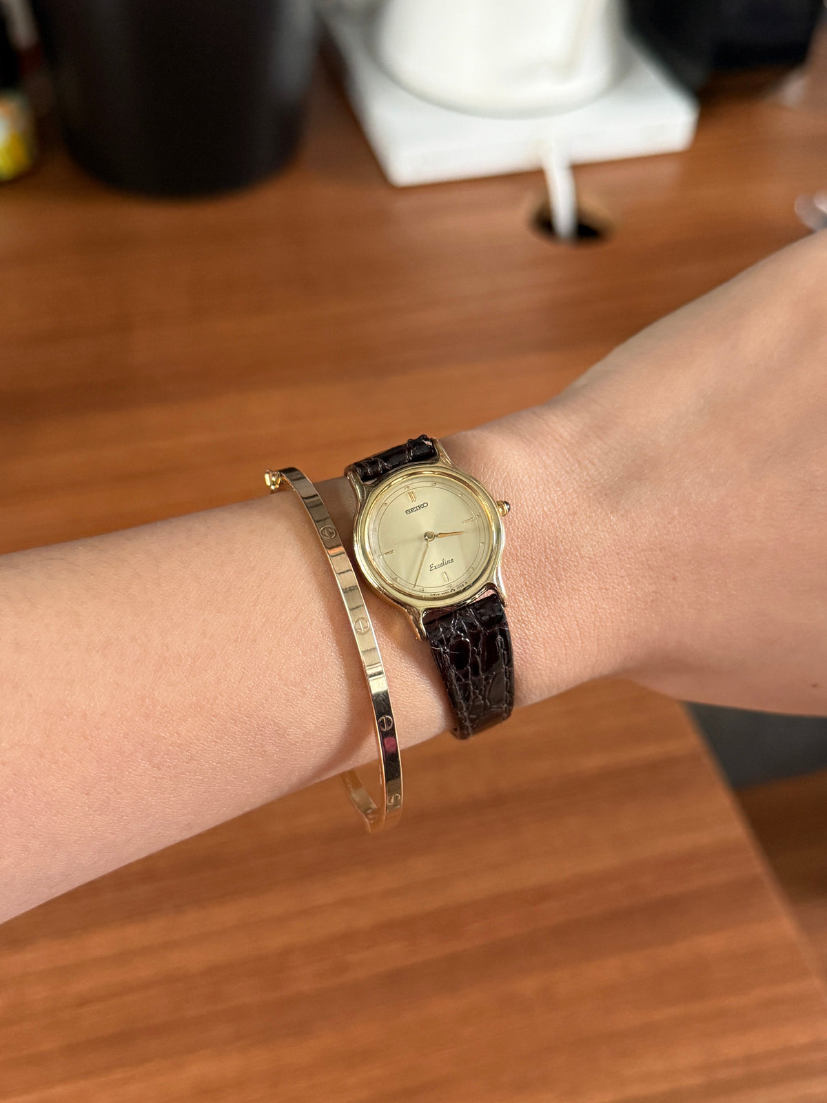 Vintage Ultra-thin Seiko Exceline Gold Tone