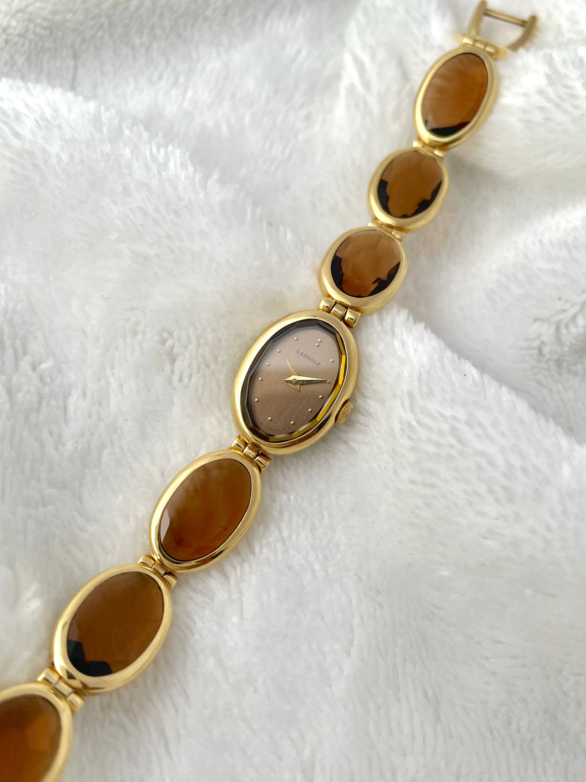 Seiko LASSALE Brown Oval Dial Bracelet 80s