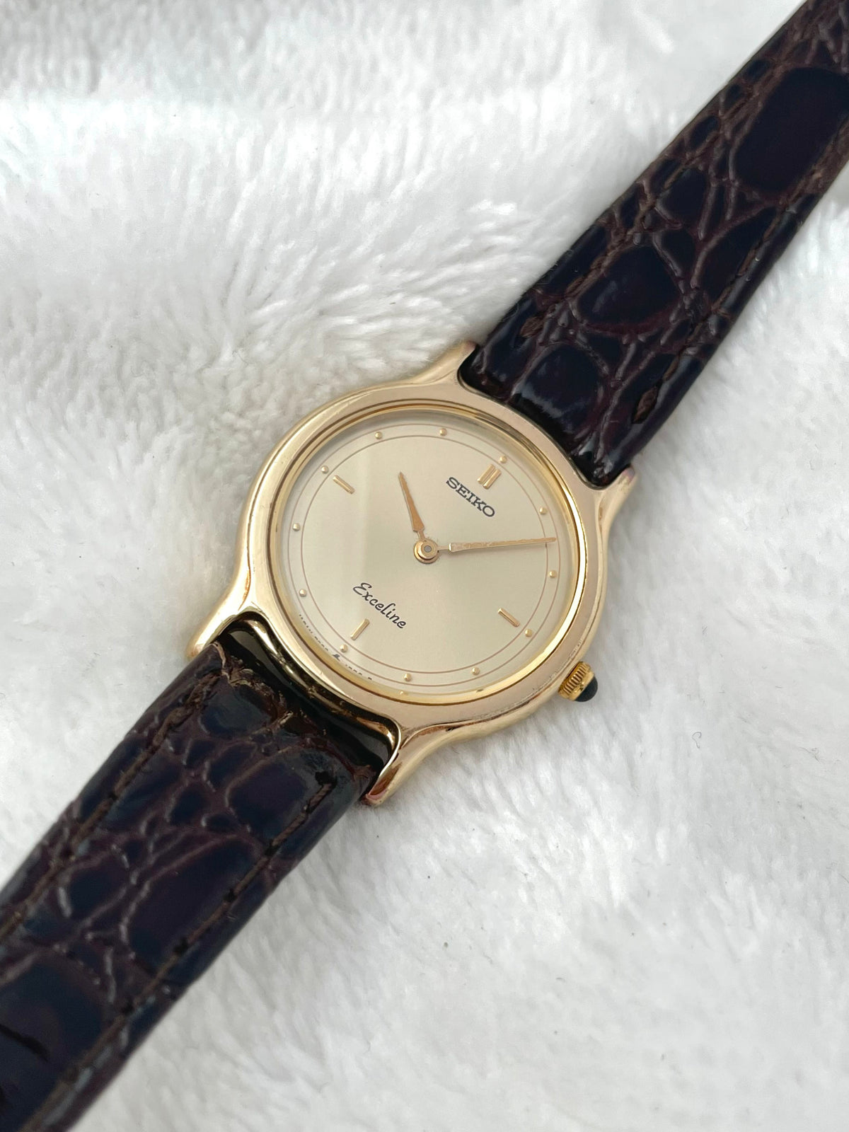 Vintage Ultra-thin Seiko Exceline Gold Tone