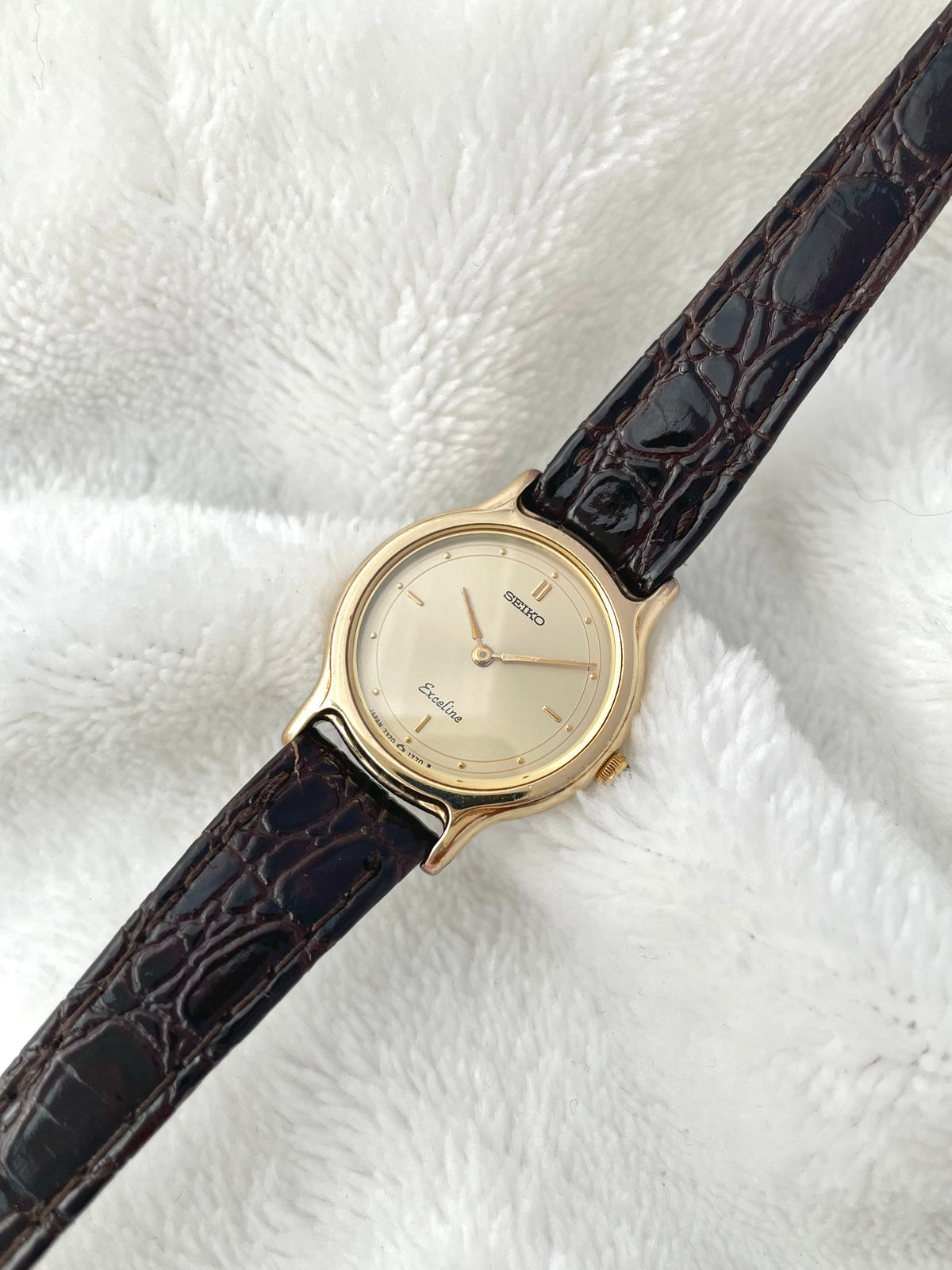 Vintage Ultra-thin Seiko Exceline Gold Tone
