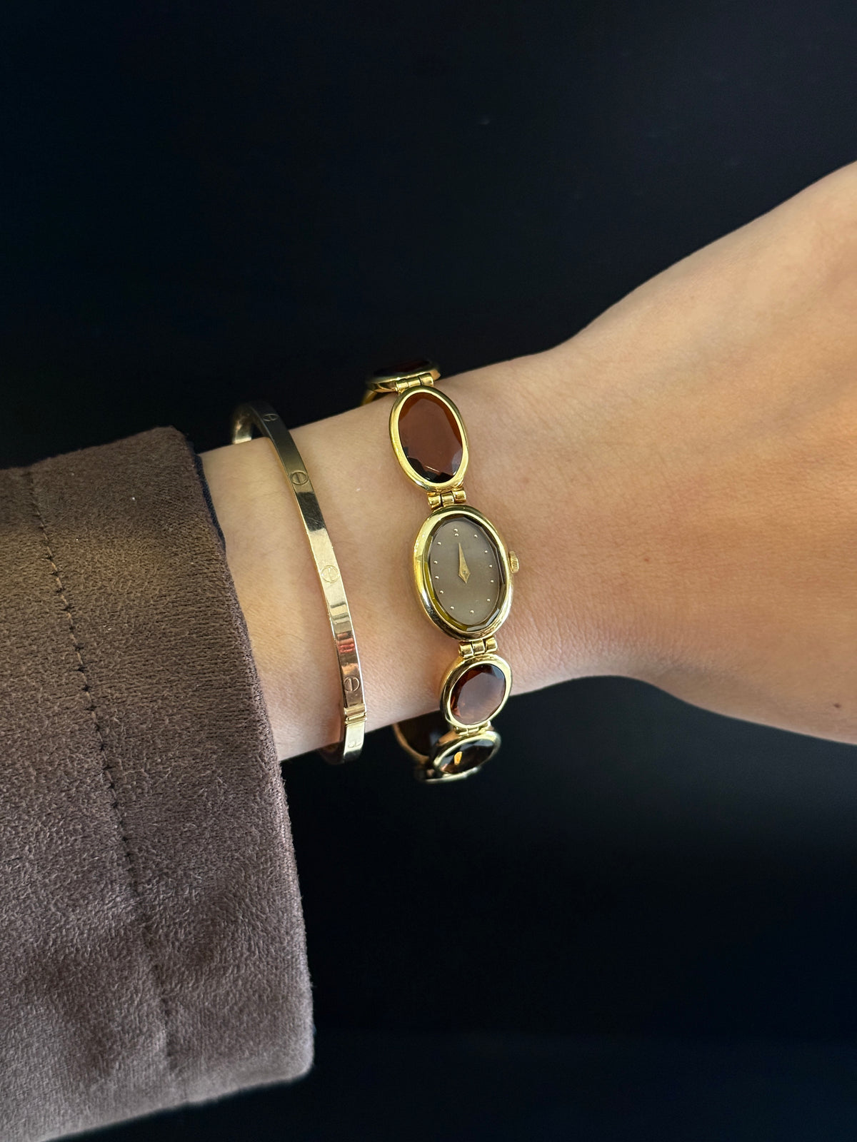 Seiko LASSALE Brown Oval Dial Bracelet 80s