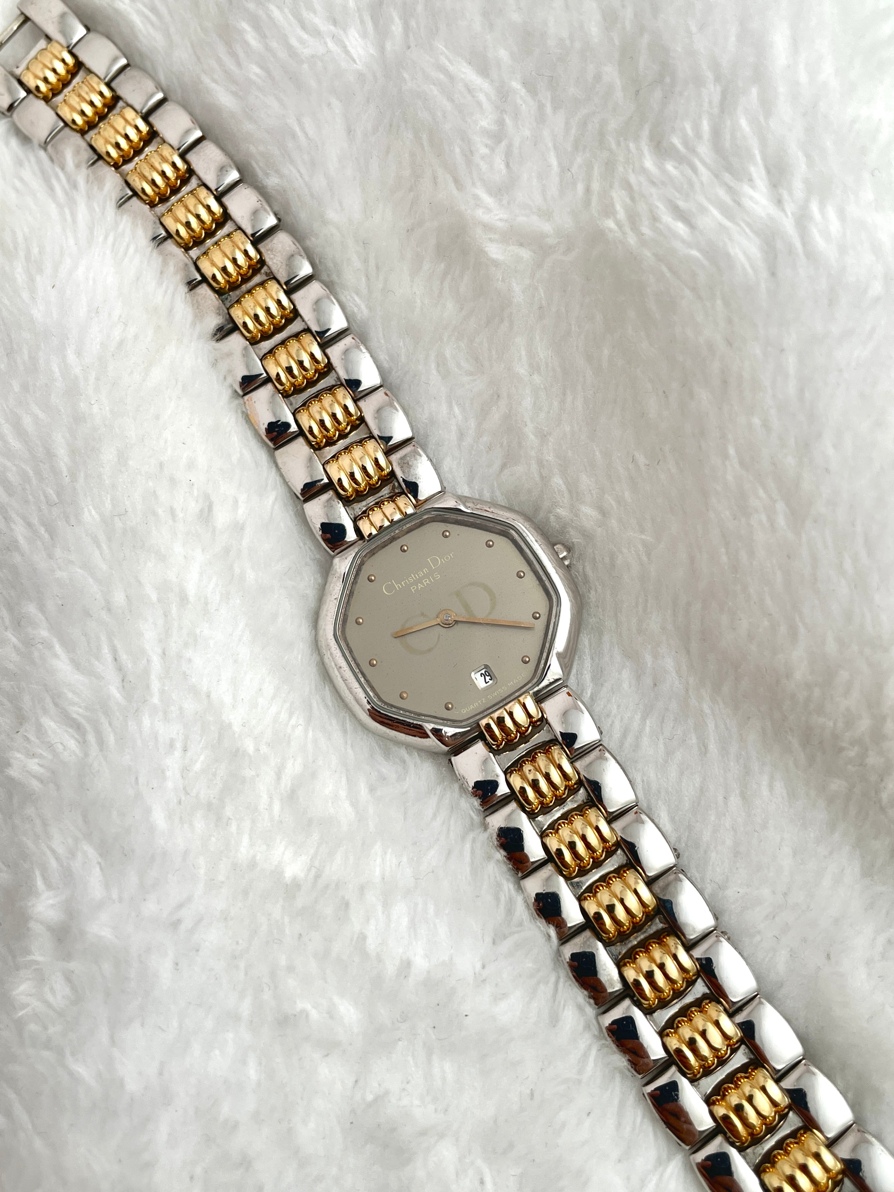 Christian Dior Depose Date Two-tone Hexagon