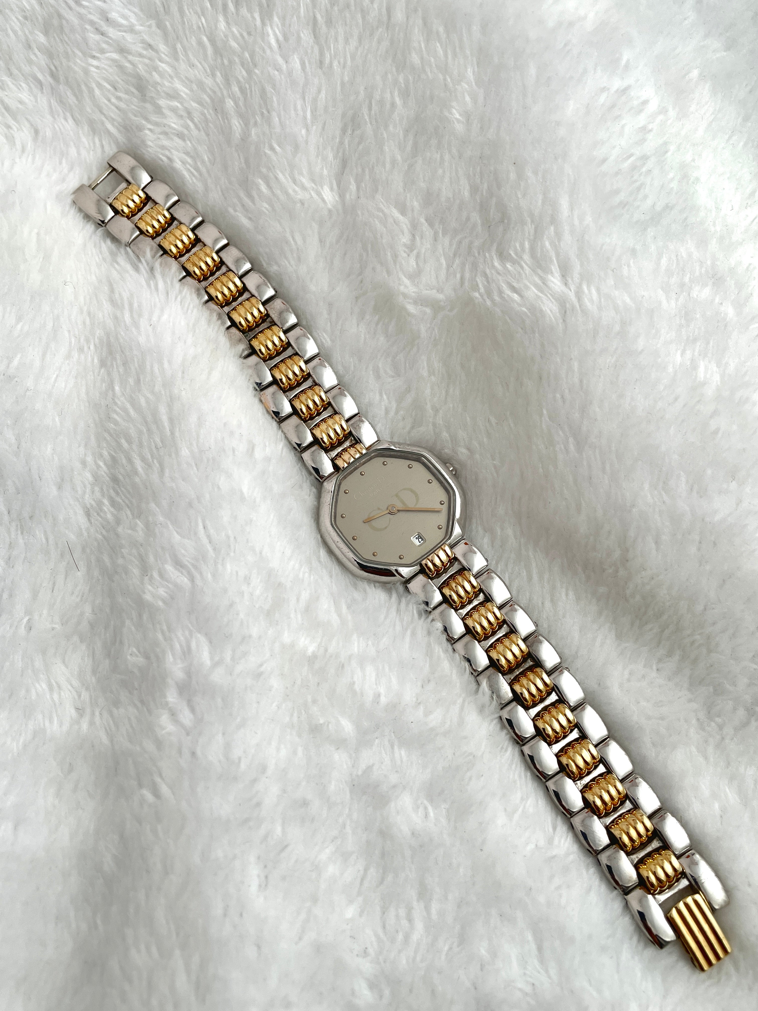 Christian Dior Depose Date Two-tone Hexagon