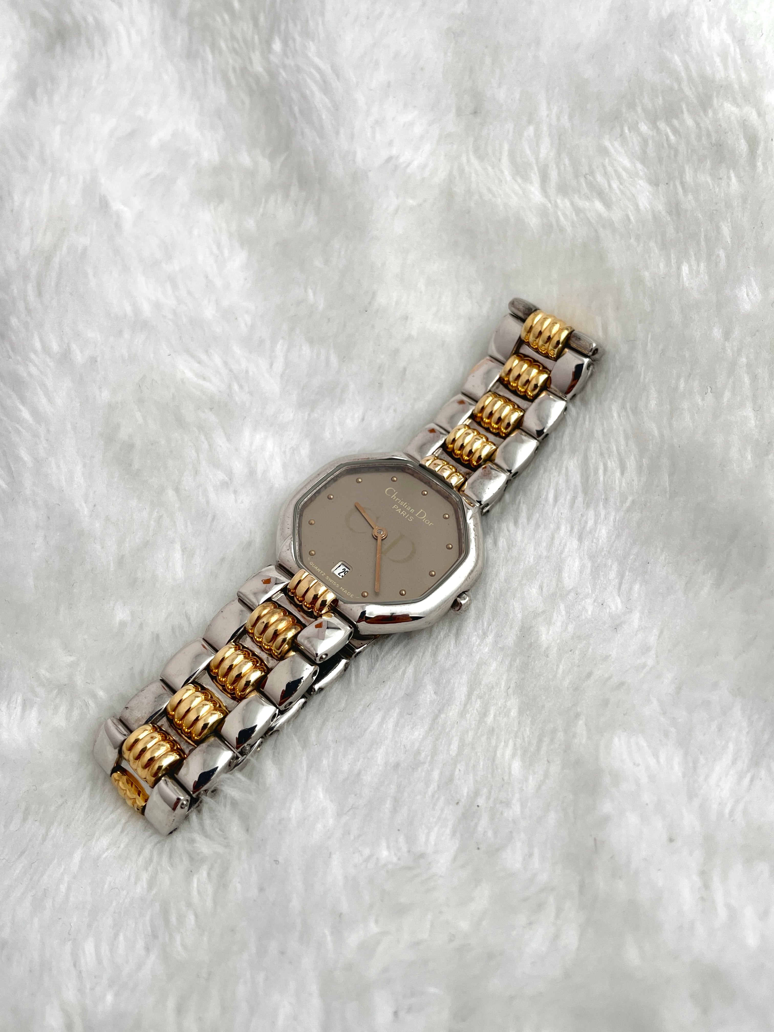 Christian Dior Depose Date Two-tone Hexagon