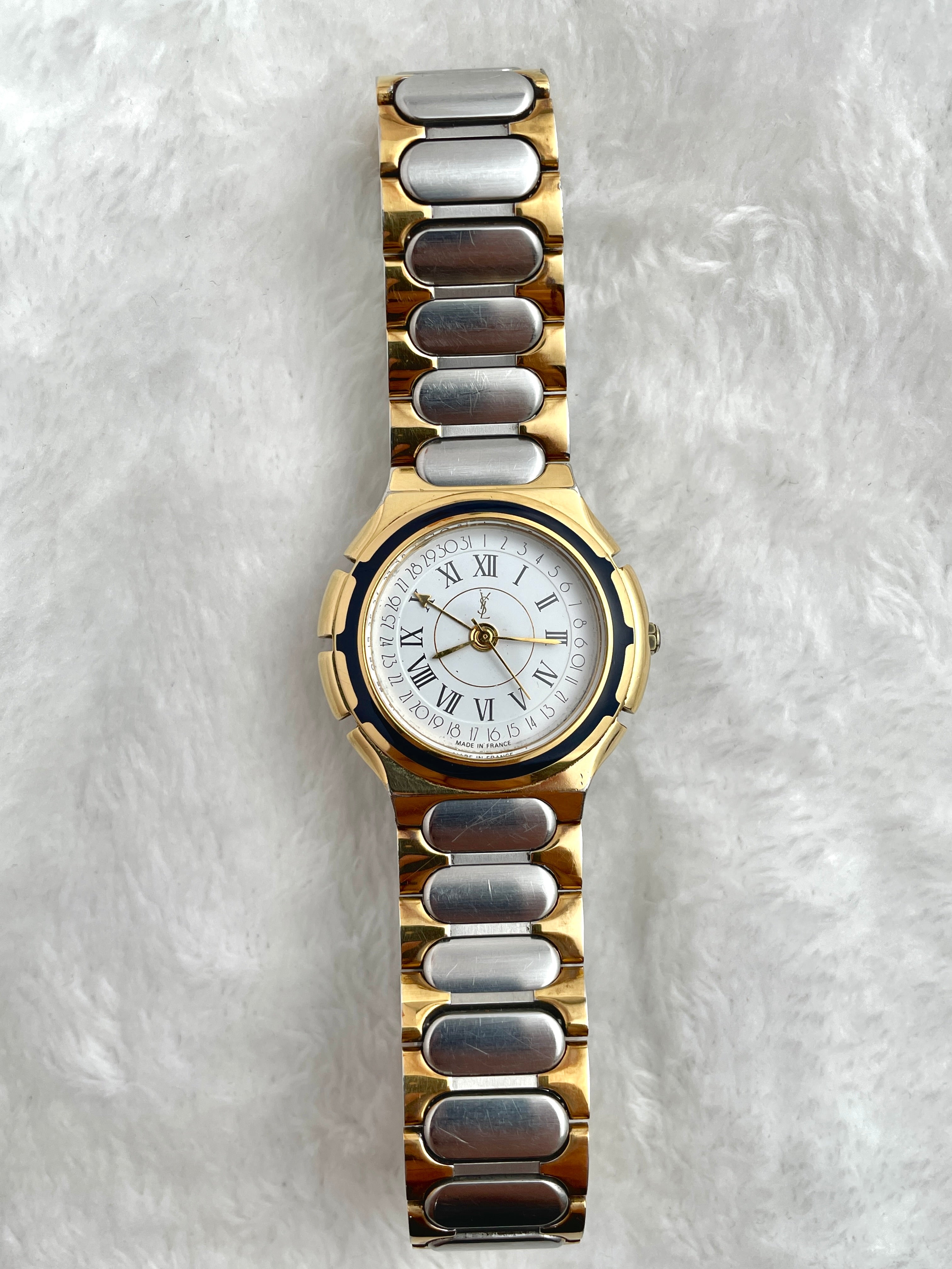 YSL 80's Roman White Dial