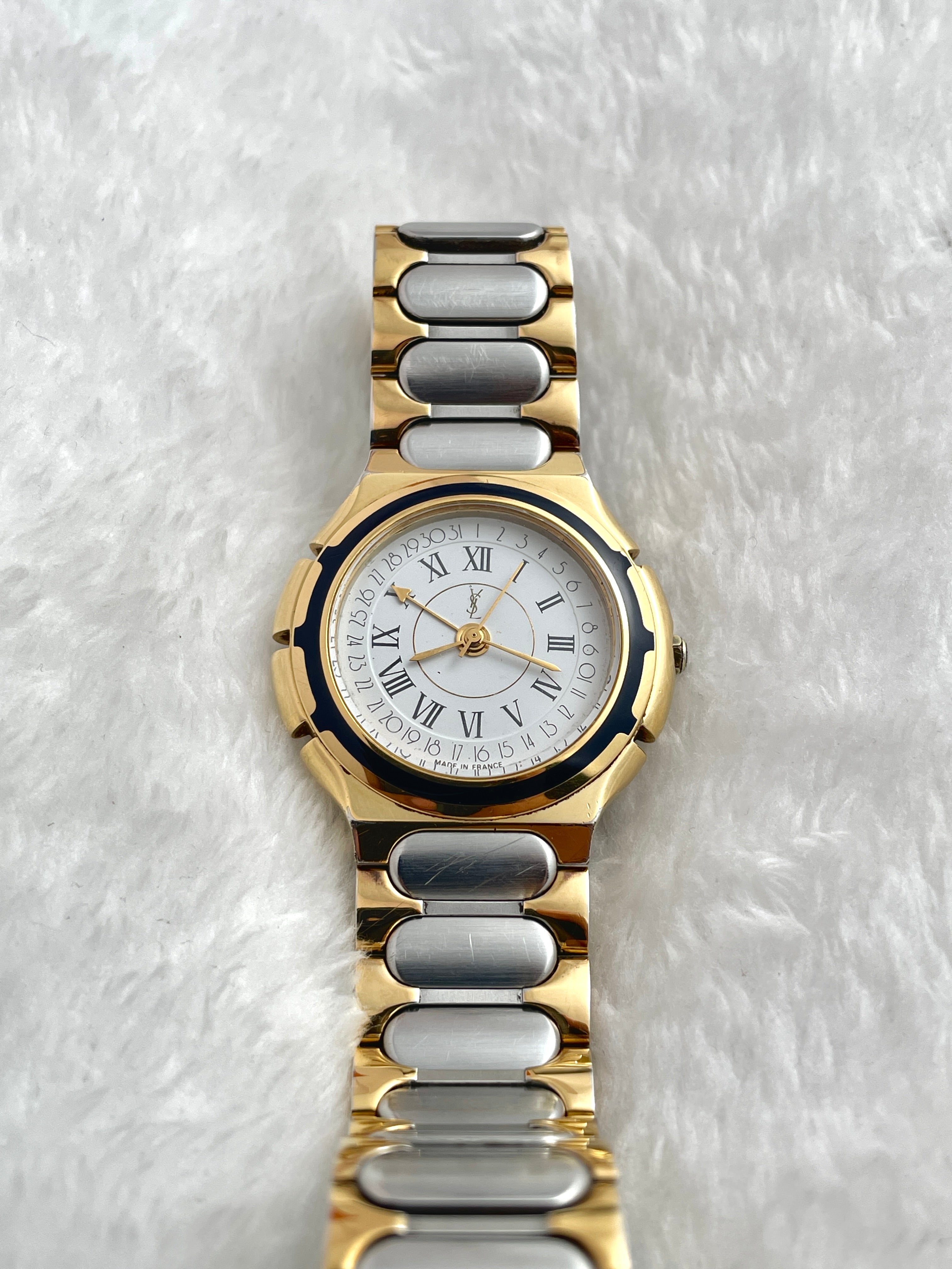 YSL 80's Roman White Dial