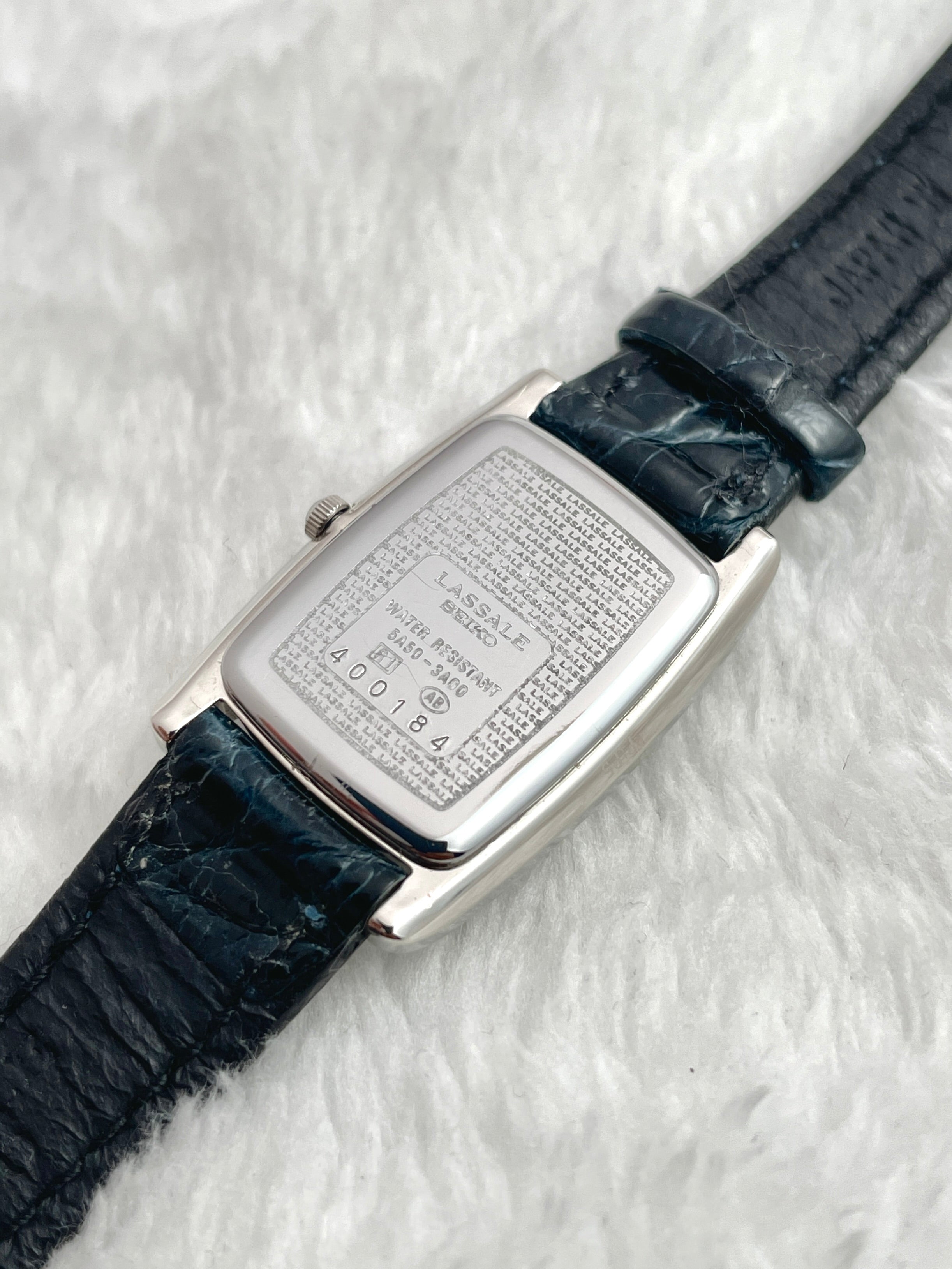 Vintage Seiko Lassale Roman Index Leather Strap