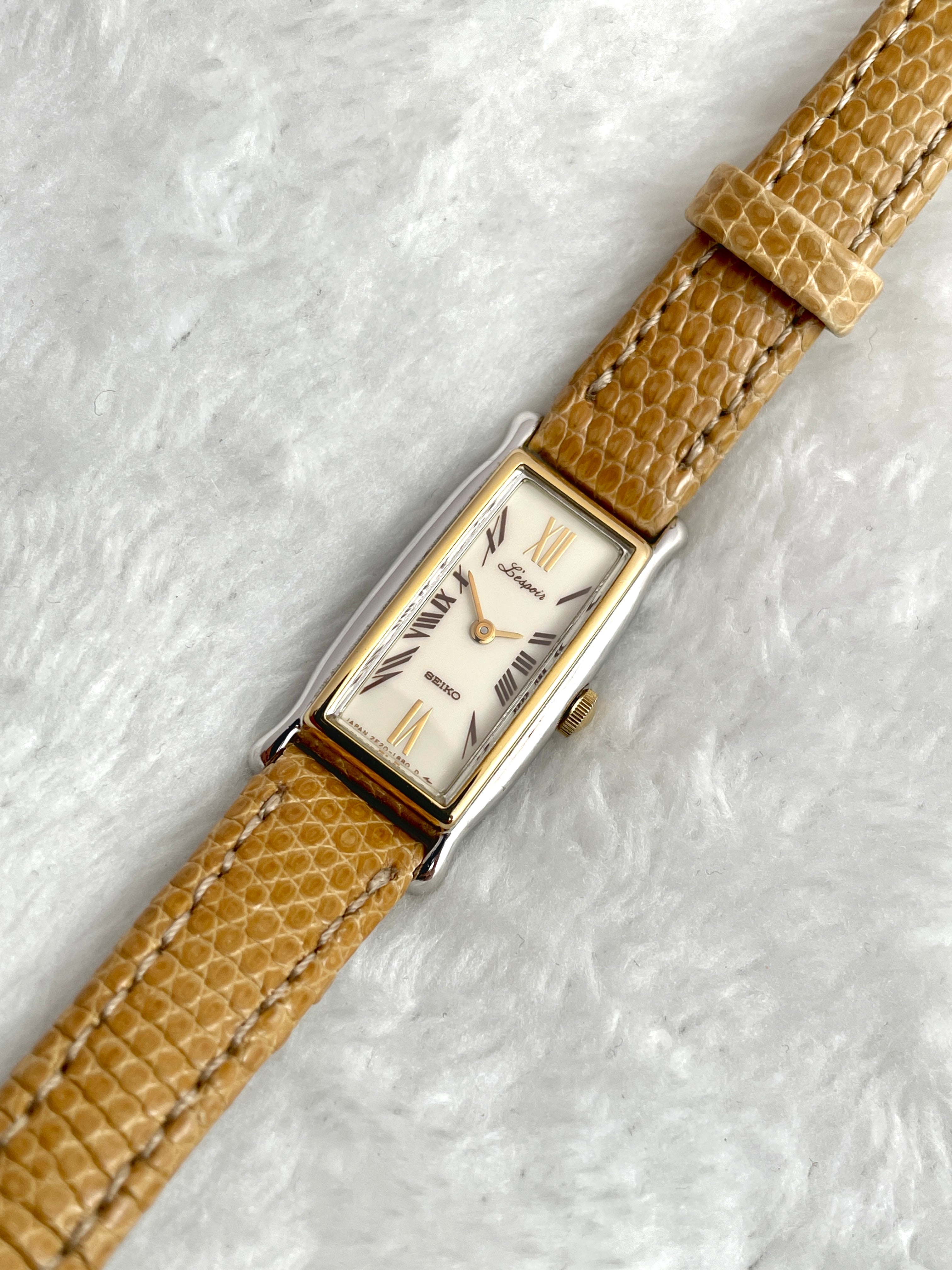Seiko Lespoir Leather Strap Two-tone Square