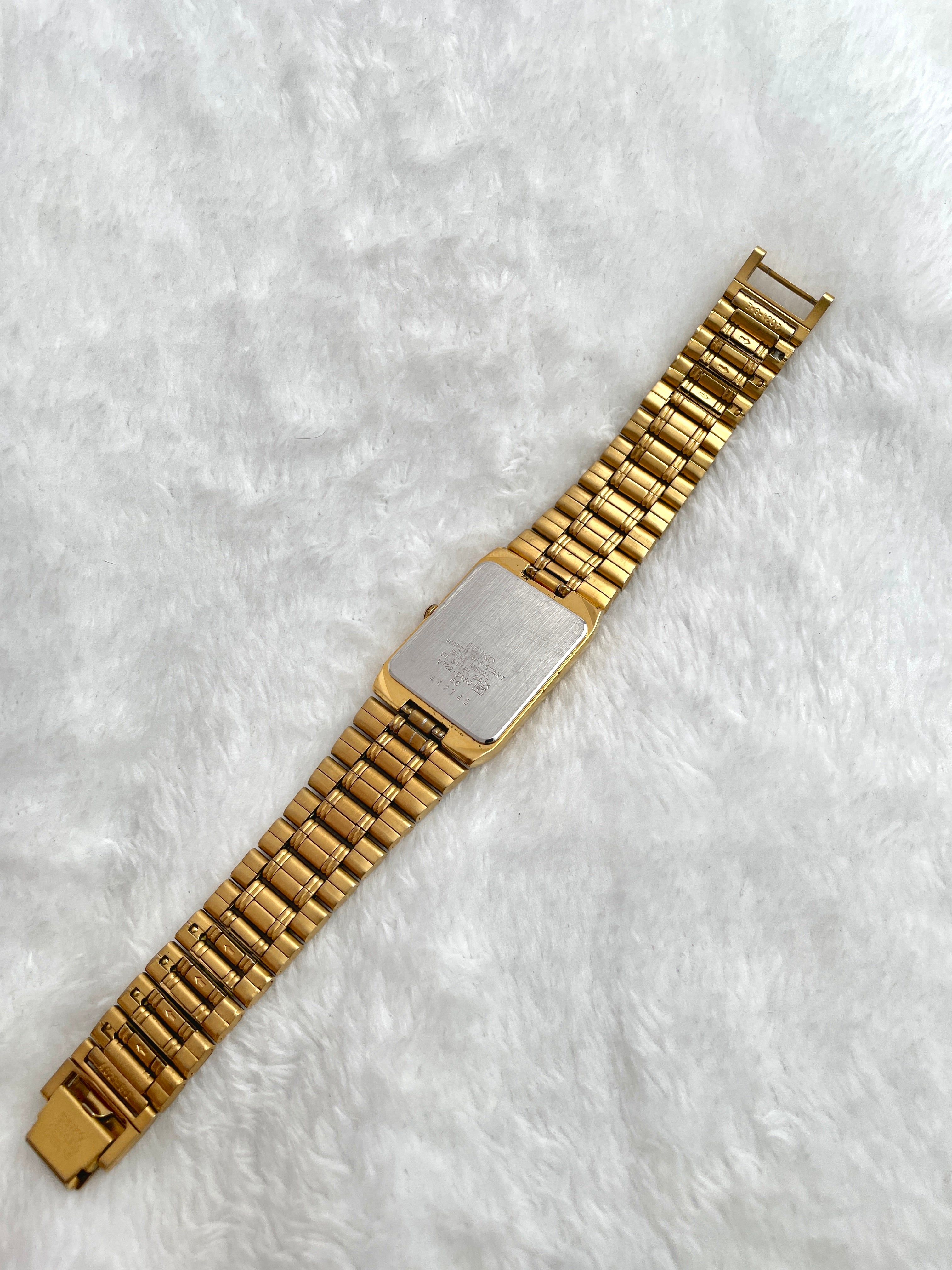 Seiko Tank Roman Index with Date Gold