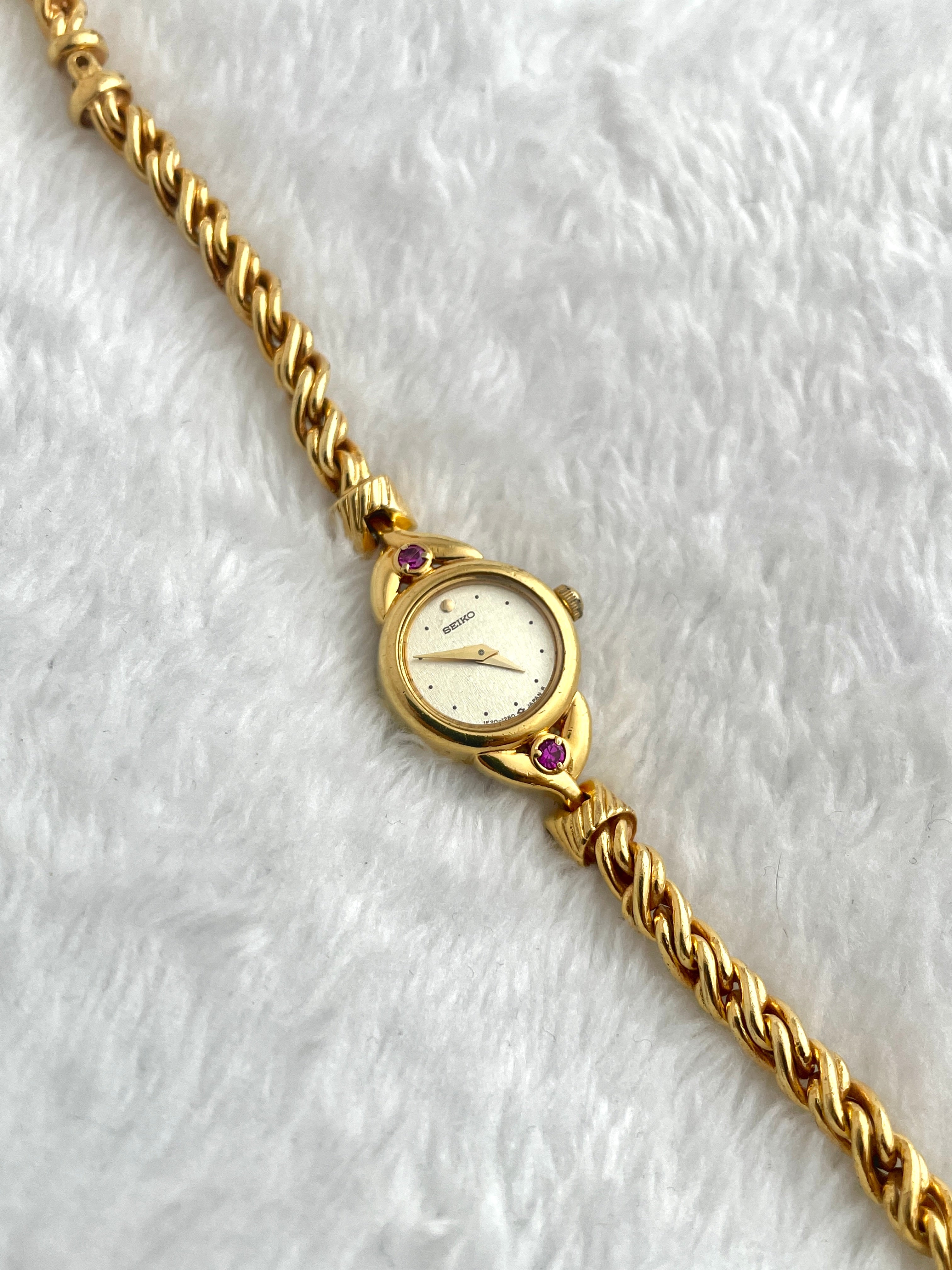 Seiko Round Ruby Rope Bracelet