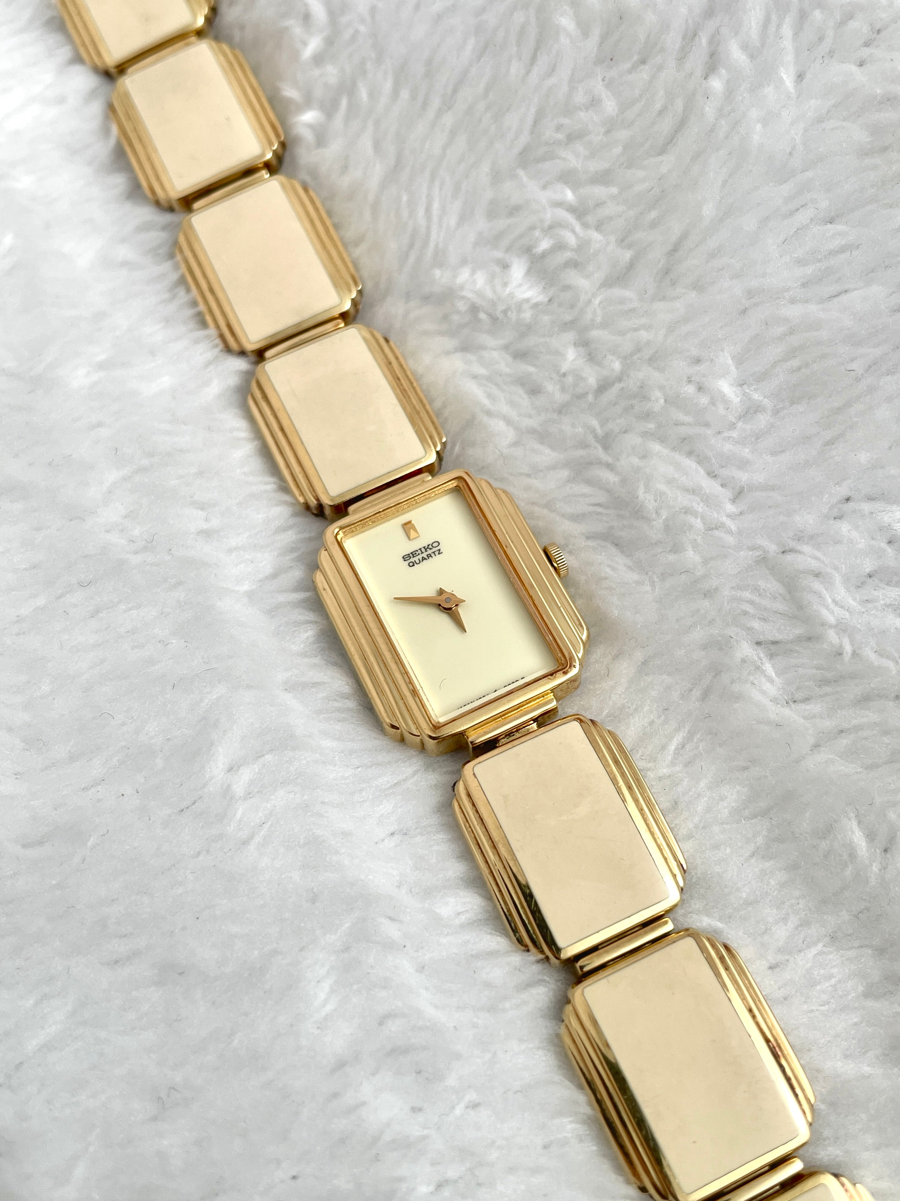 Vintage Seiko Gold Plated Integrated Bracelet