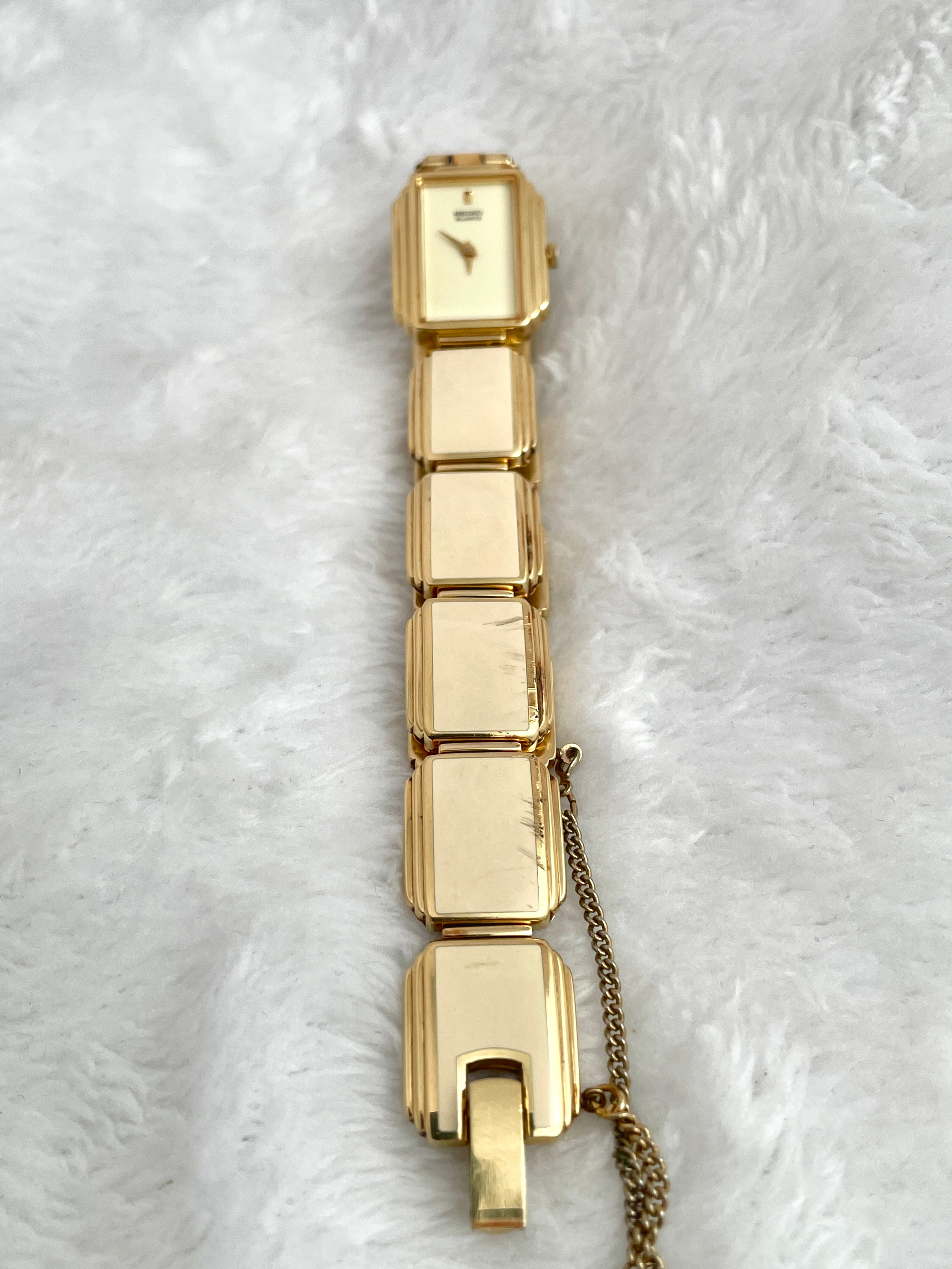 Vintage Seiko Gold Plated Integrated Bracelet