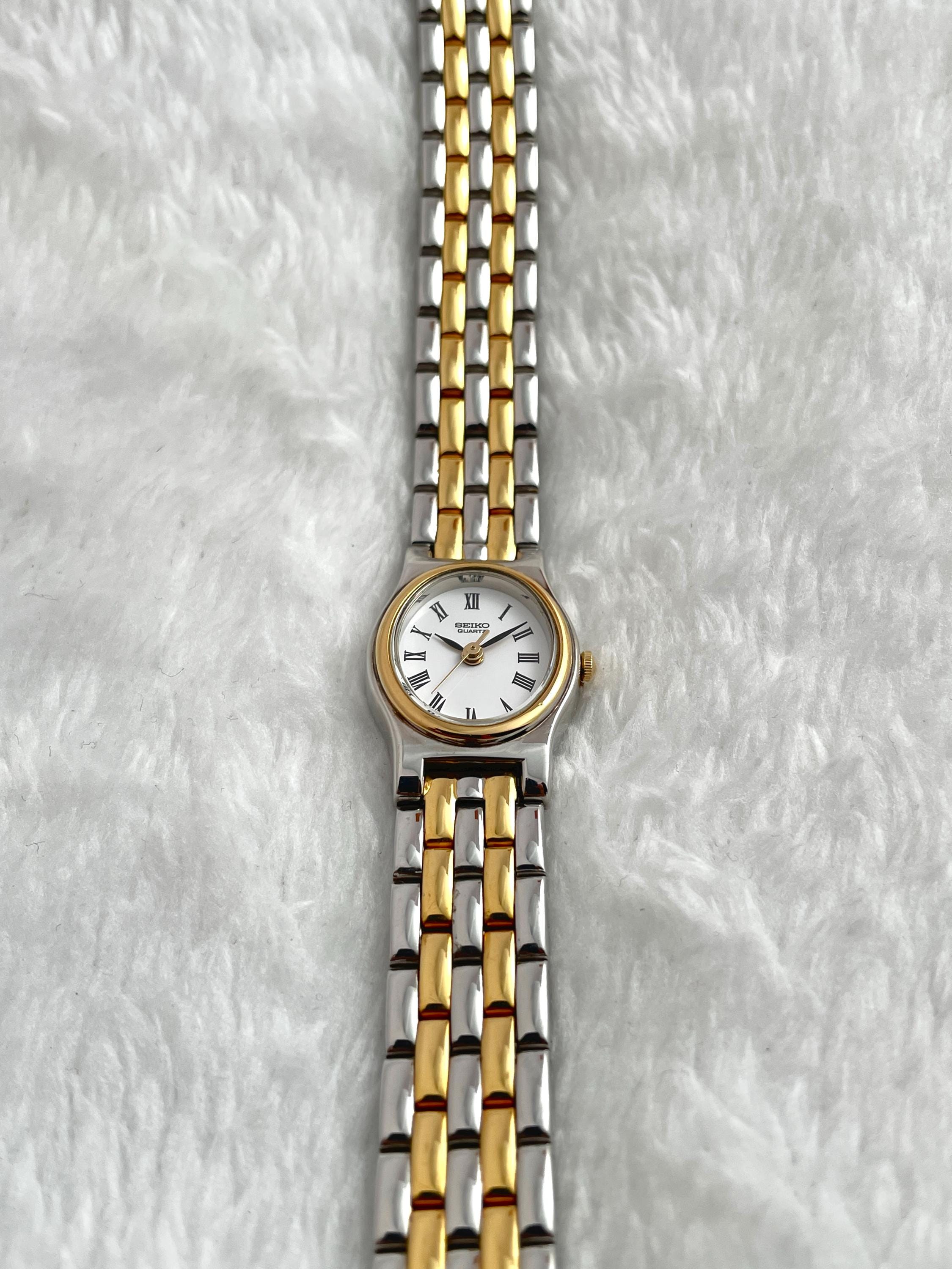 Vintage Seiko SX Two tone V401 5101 Lady Quartz Watch Japan