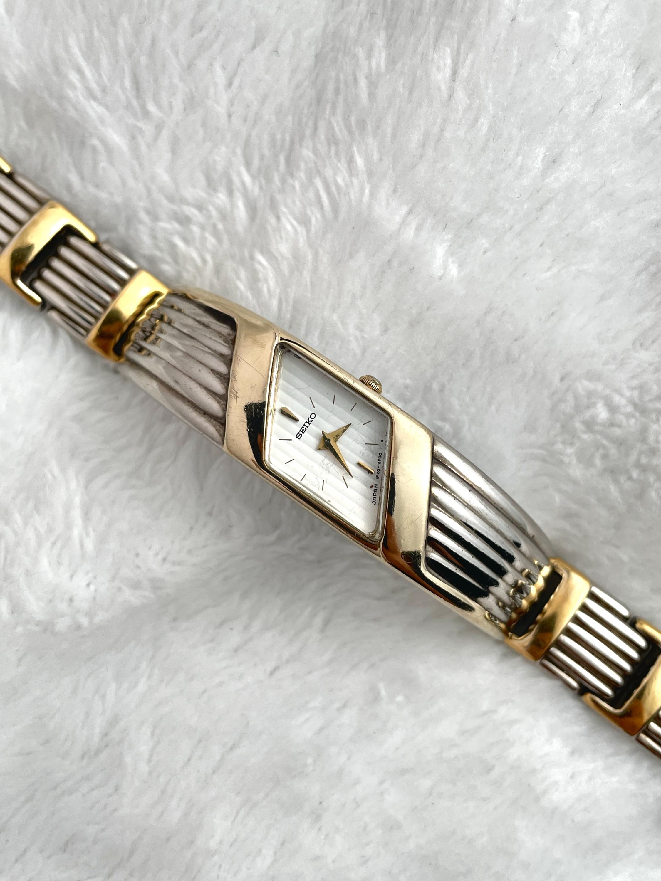 Rare Seiko Two-tone Semi Bangle Watch Two-tone 1F20-6F20