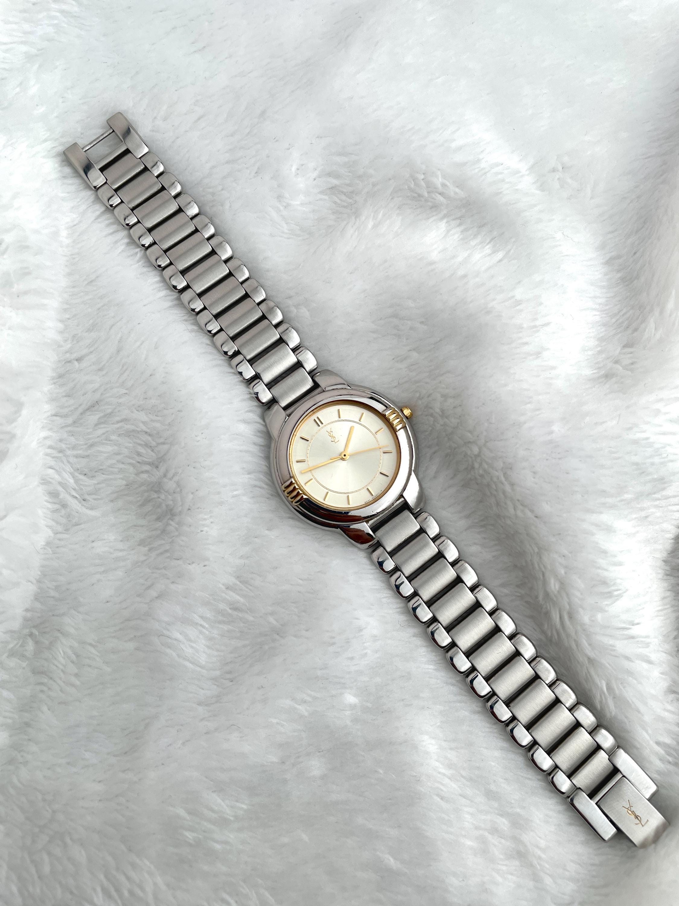 Saint Laurent Ysl Silver Tone