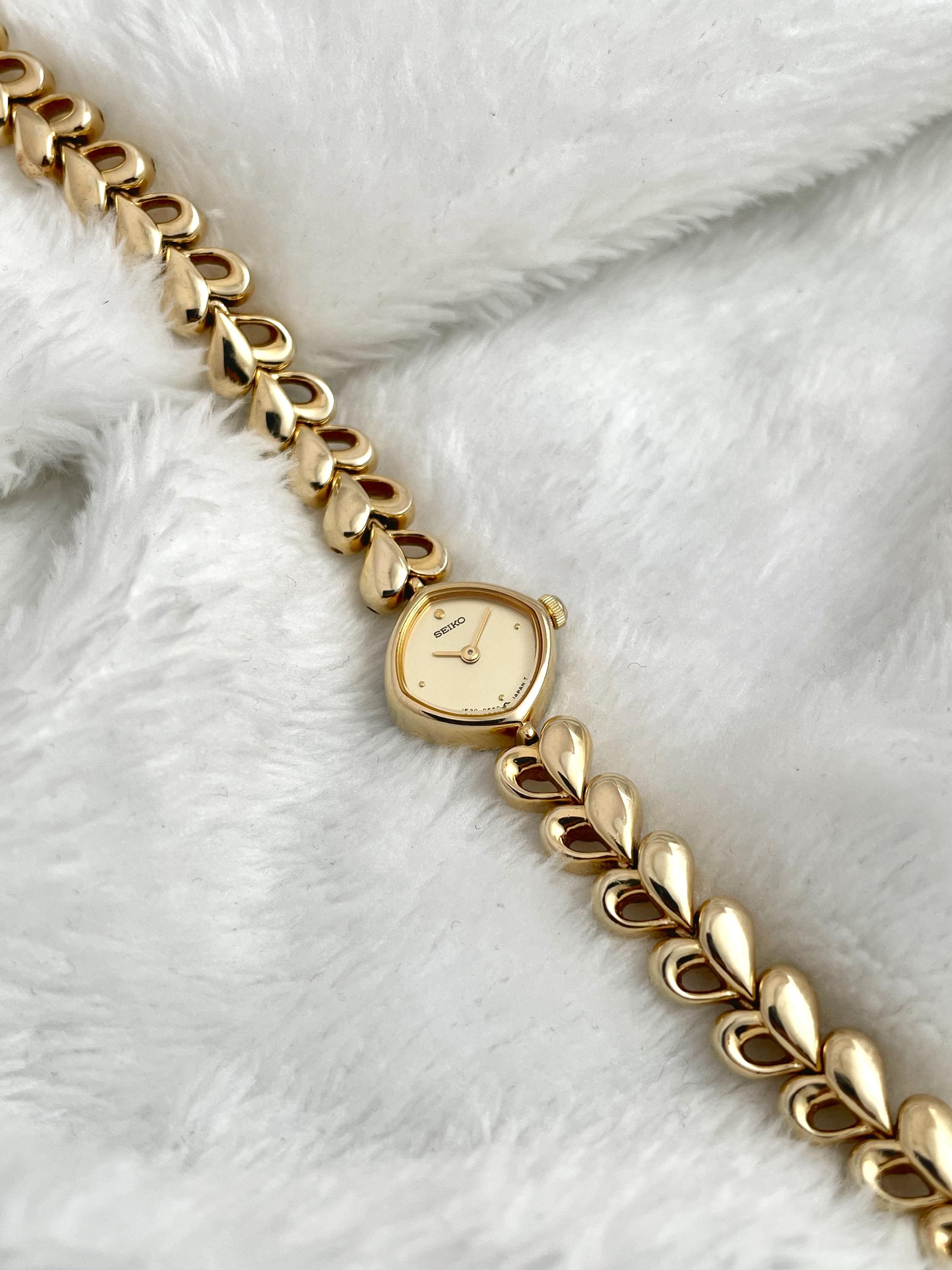 Seiko Gold Cusion Heart Bracelet