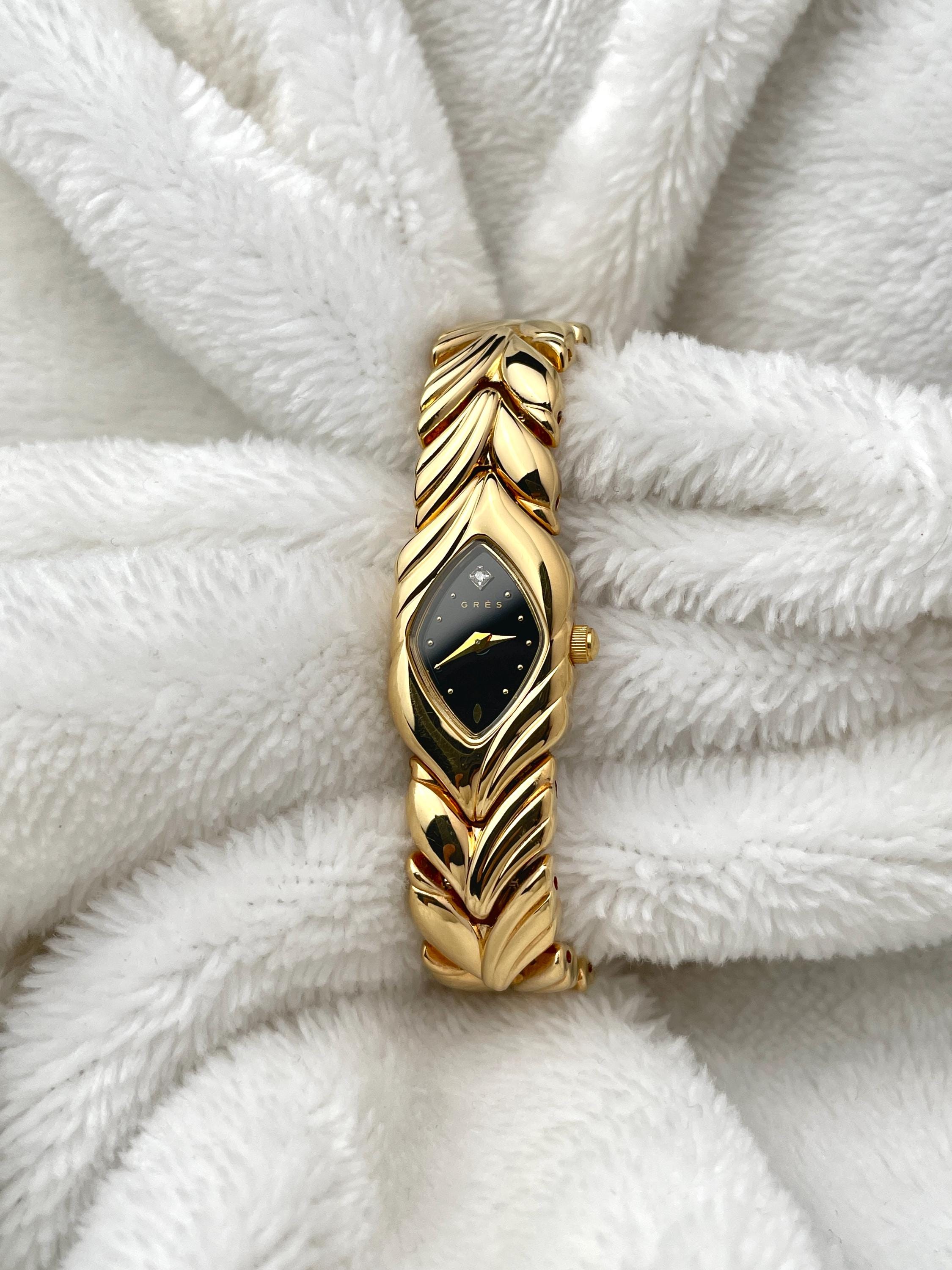 GRES Gold Tone Black Dial