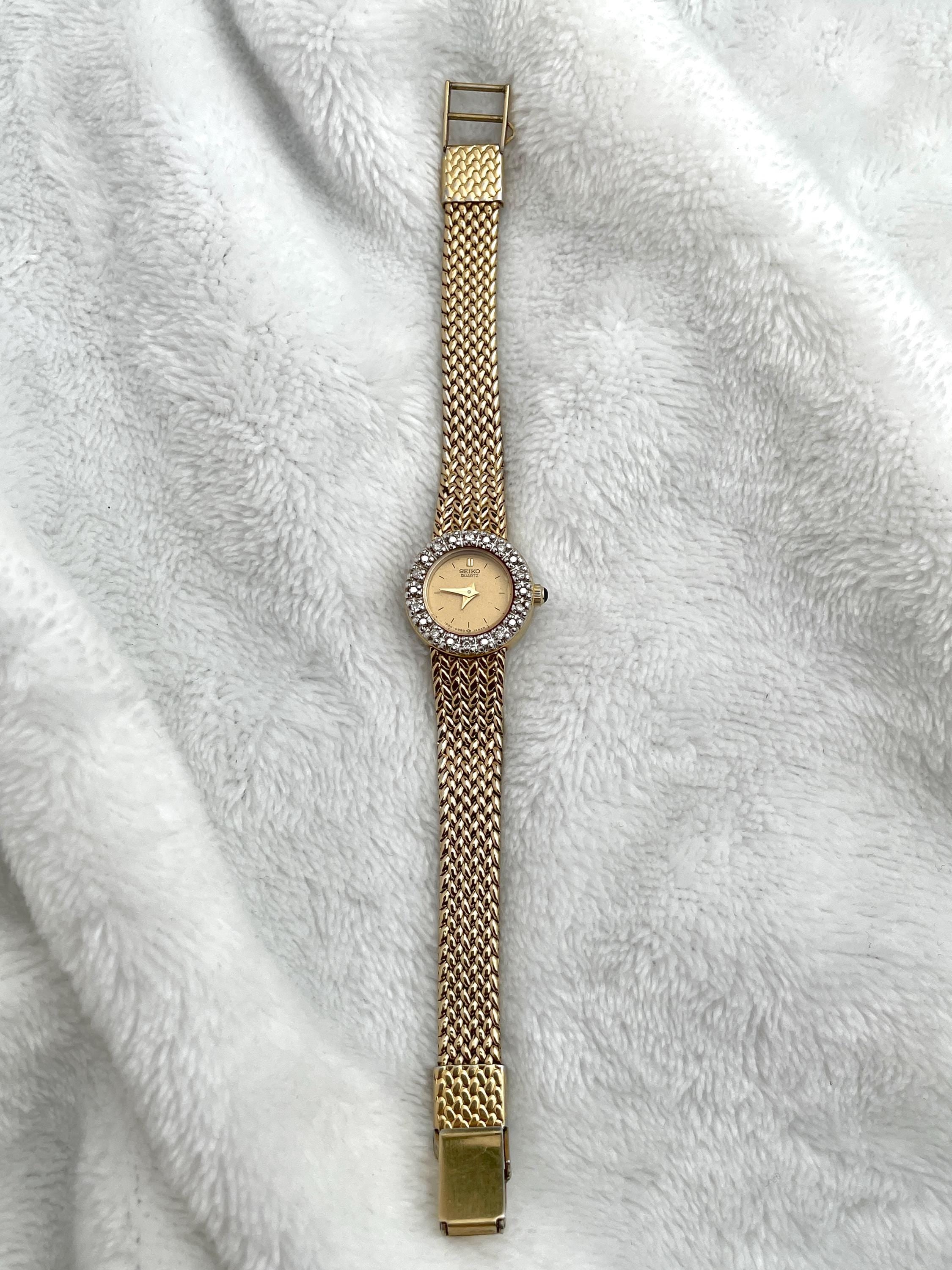 Seiko Gold Tone 10 Genuine Diamonds