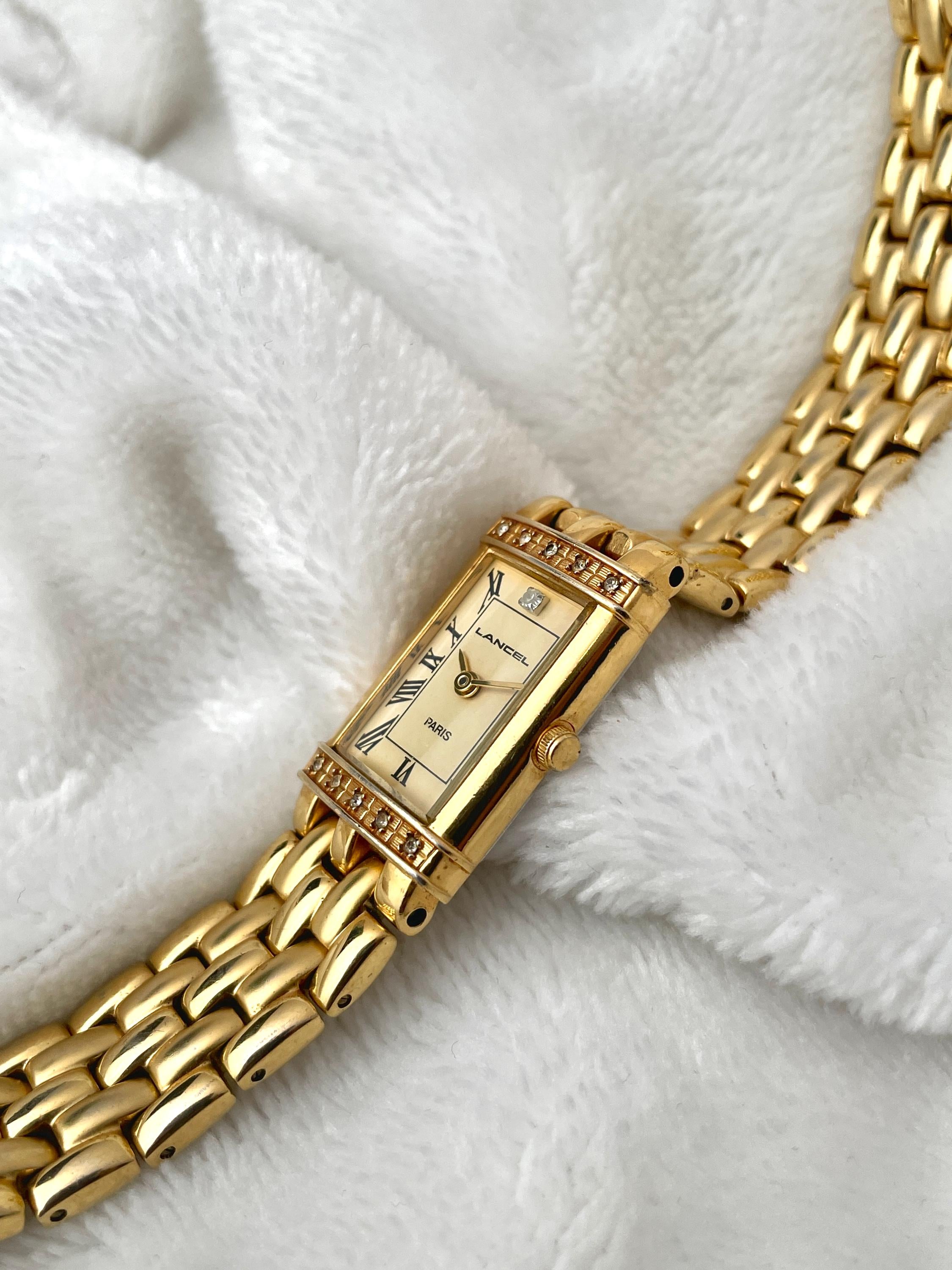 Lancel Tank Paris Gold with Diamond