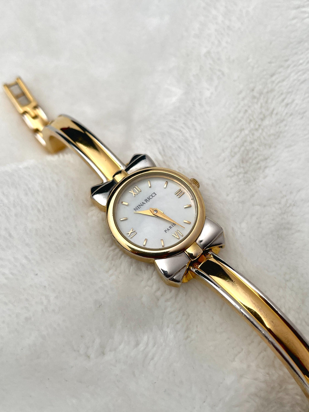 Nina Ricci Semi Bangle Two-tone Ribbon